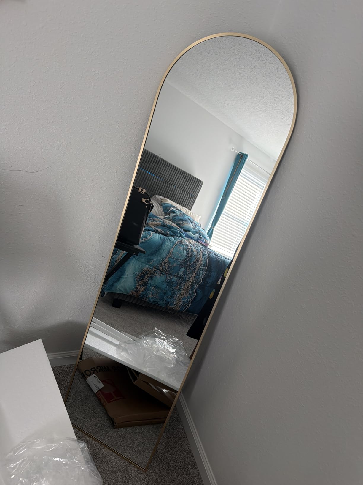 Home Gym Mirror for Wall, 48x24x3PCS Frameless Full Length Mirror, Silver customer photo 2