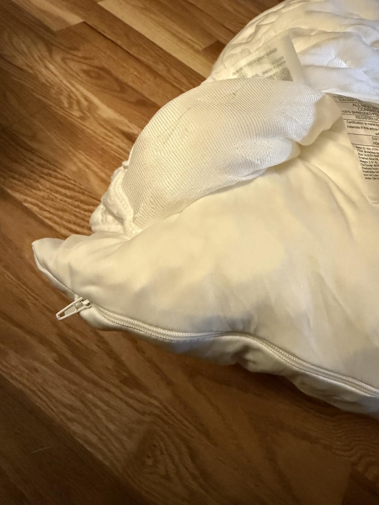 Side Sleeper Pillows for Neck & Shoulder Comfort - Ergonomic Curved Crescent Design, Adjustable Shredded Memory Foam, Cooling & Soft Cover, Extra Fill Included, Queen Size customer photo 1