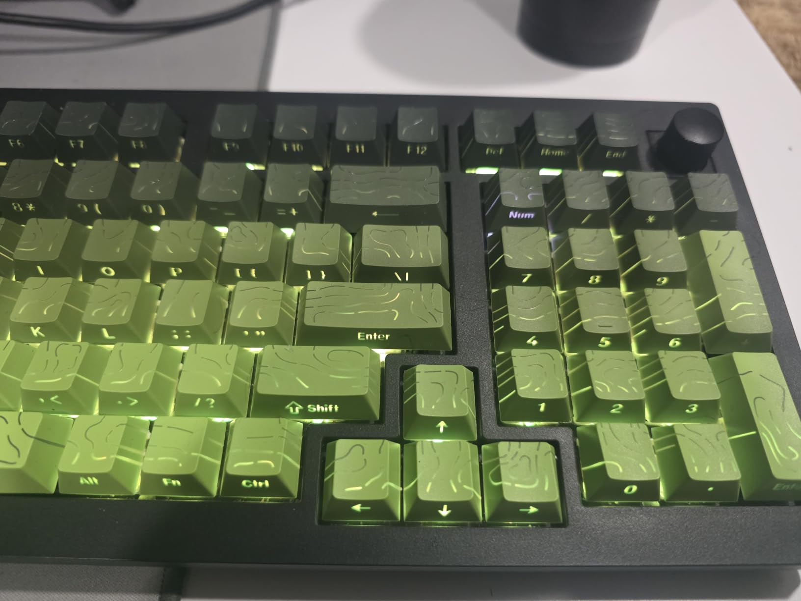 dagaladoo Shine Through keycaps, Double Shot PBT keycap, Topographic | Side Printed key caps, Black keycaps for most MX switch Mechanical Keyboards (Cherry Profile) customer photo 1