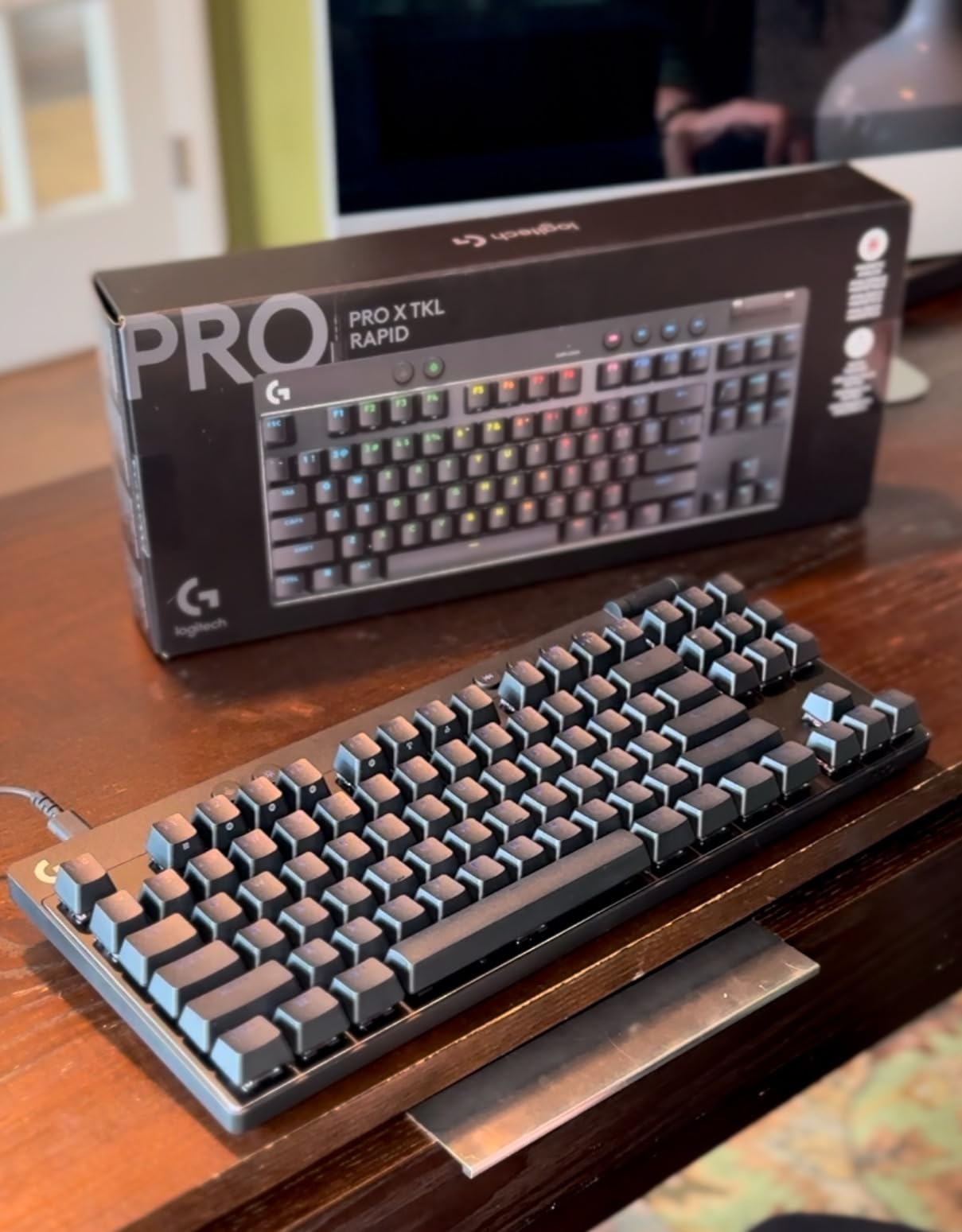 Logitech G PRO X TKL Rapid Tenkeyless Gaming Keyboard (Hall-Effect) - Black | Hall-Effect Magnetic Analog Switches with Rapid Trigger, Lightsync RGB, Detachable USB-C Cable, Volume Roller & Media Buttons customer photo 2