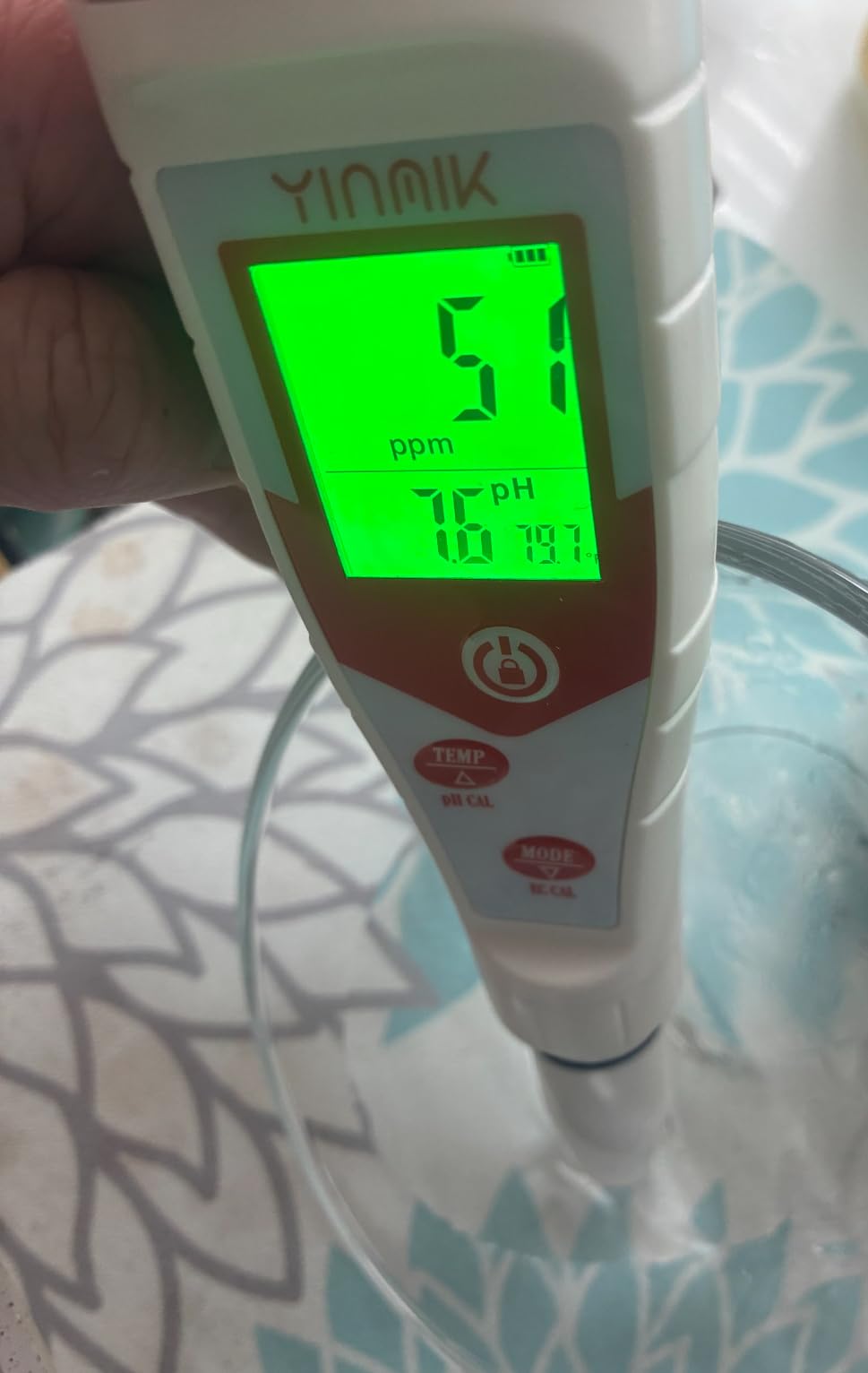 YINMIK pH Meter for Hydroponics, 4 in 1 PPM EC Meter for Plant Nutrients customer photo 1