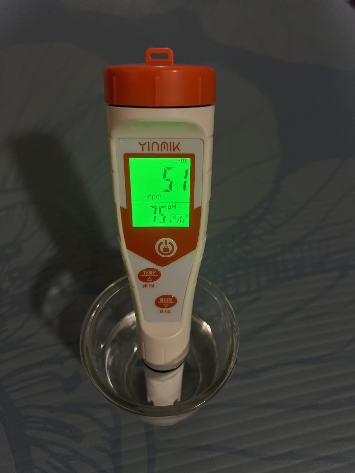 YINMIK pH Meter for Hydroponics, 4 in 1 PPM EC Meter for Plant Nutrients customer photo 2