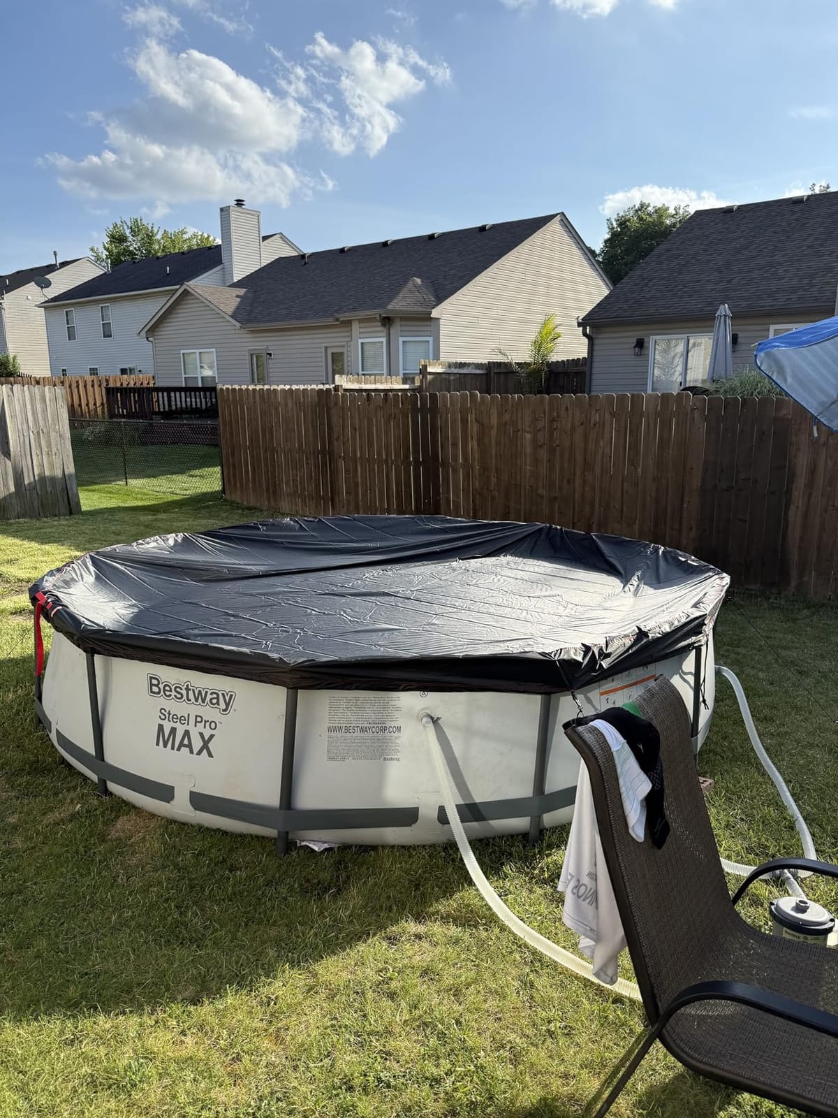 12 Ft Solar Pool Covers for Above Ground Pools, Snug Fit Round Frame Pool customer photo 1
