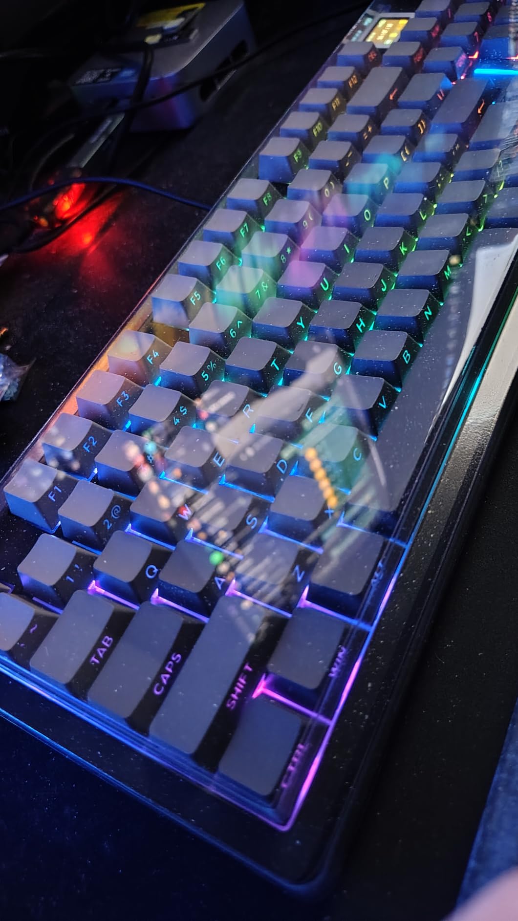 AULA S98 Pro Wireless Mechanical Keyboard with Screen & Knob,2.4GHz/USB-C/BT5.0 Hot Swappable Creamy Keyboard,Pre-lubed Linear Switches,Side Printed PBT Keycaps,RGB Backlit Gaming Keyboards customer photo 2