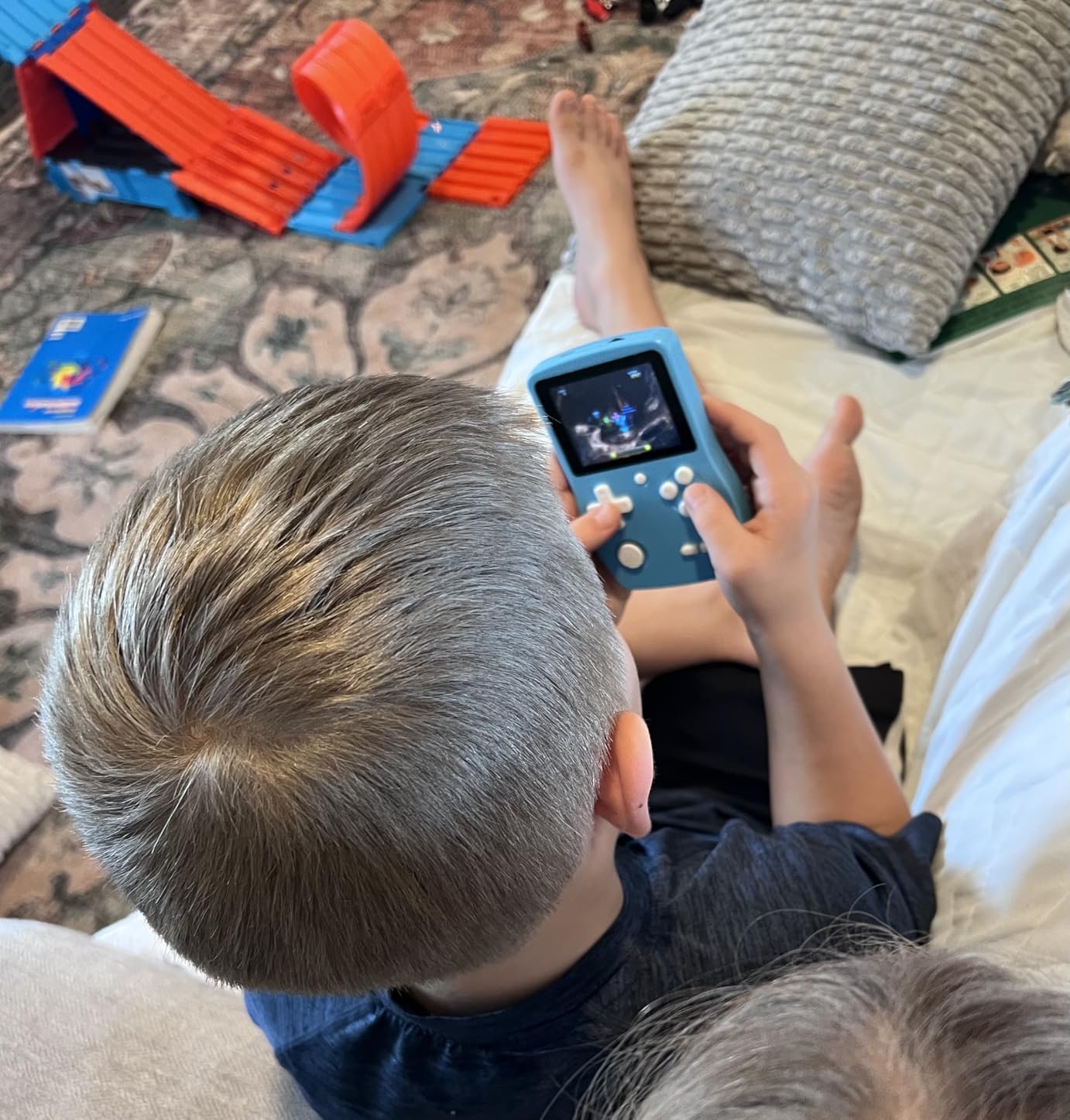 32 Bit Handheld Games for Kids Preloaded 139 Retro Video Games, Blue customer photo 1