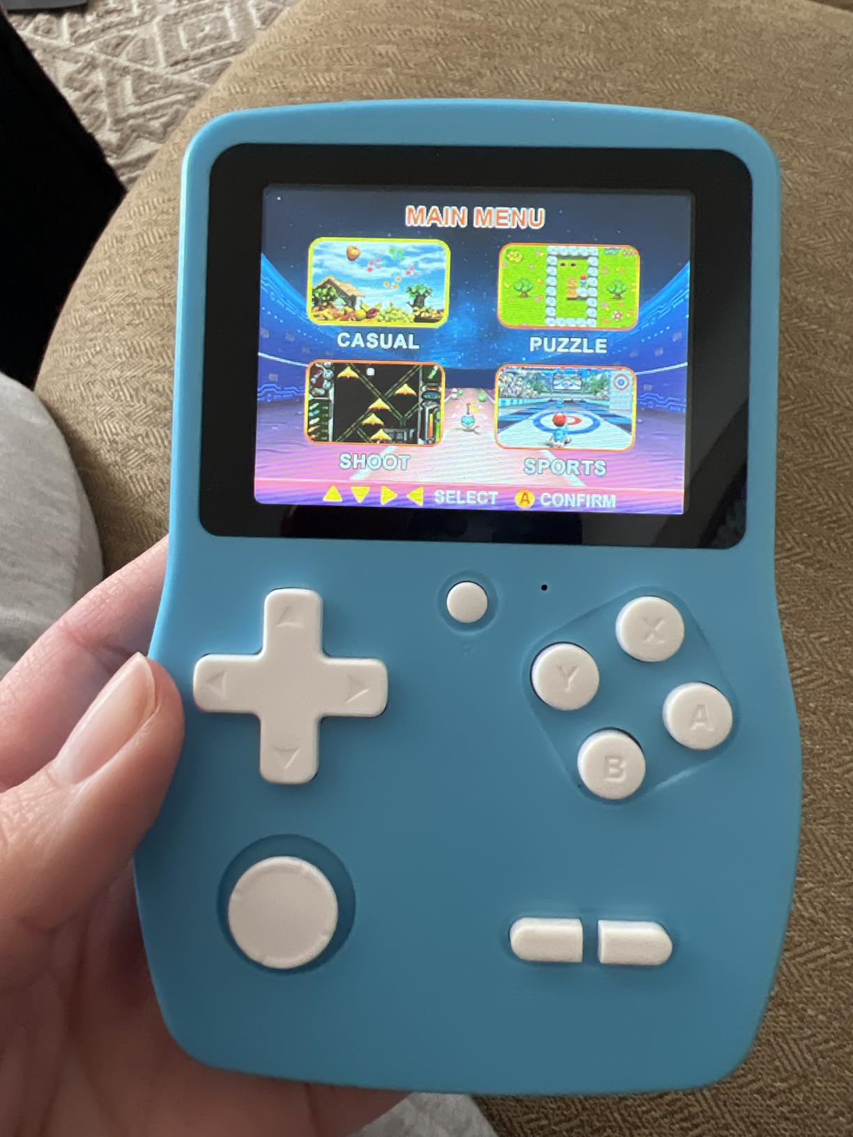 32 Bit Handheld Games for Kids Preloaded 139 Retro Video Games, Blue customer photo 2