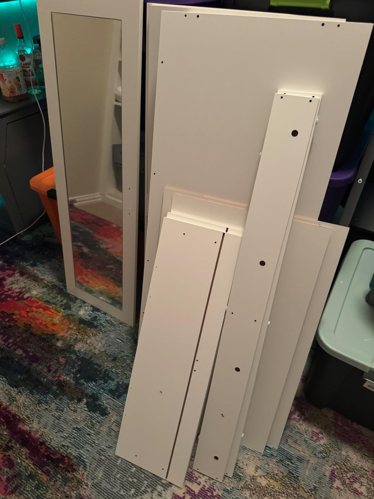 PAKASEPT Armoire Wardrobe Closet with 3 Door, Mirror, LED Lights customer photo 2
