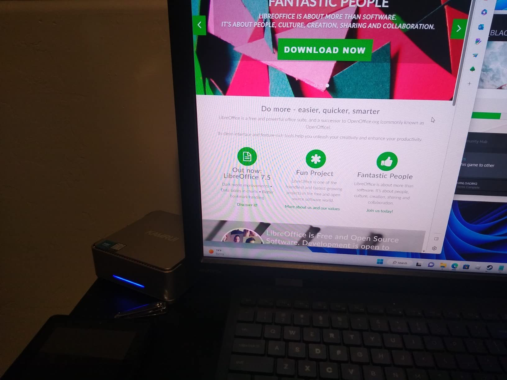 Kamrui Mini PC, P1 Win 11-Pro AMD Ryzen Embedded R2544 Up to 3.7 GHz customer photo 2