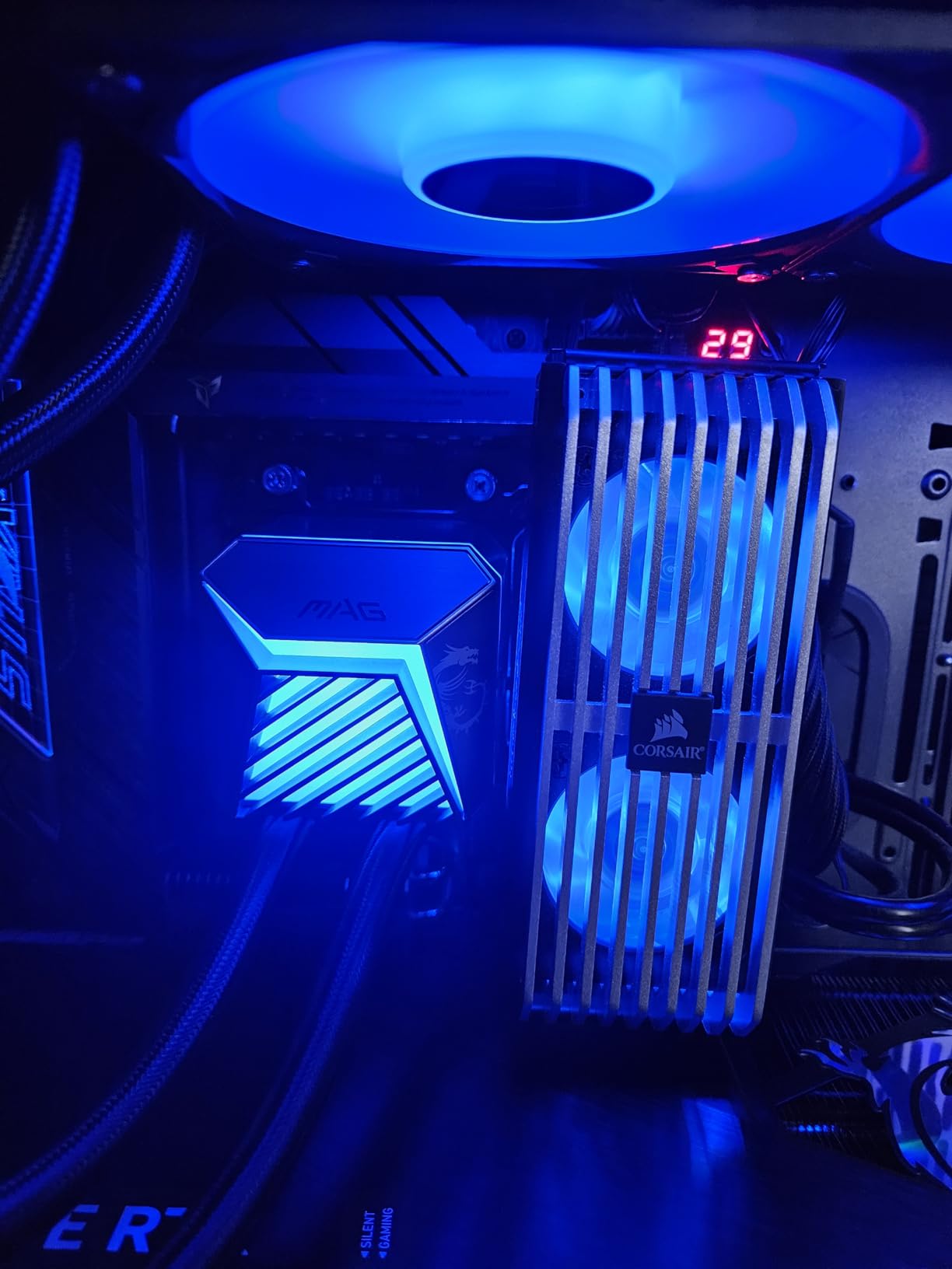 MSI MAG Coreliquid A15 360 - AIO ARGB Liquid Cooling - 360mm Radiator - Triple 120mm ARGB PWM Fans - EZ Connect - Uni Bracket - LGA 1700/1851/AM5/AM4 Compatible - Black customer photo 2
