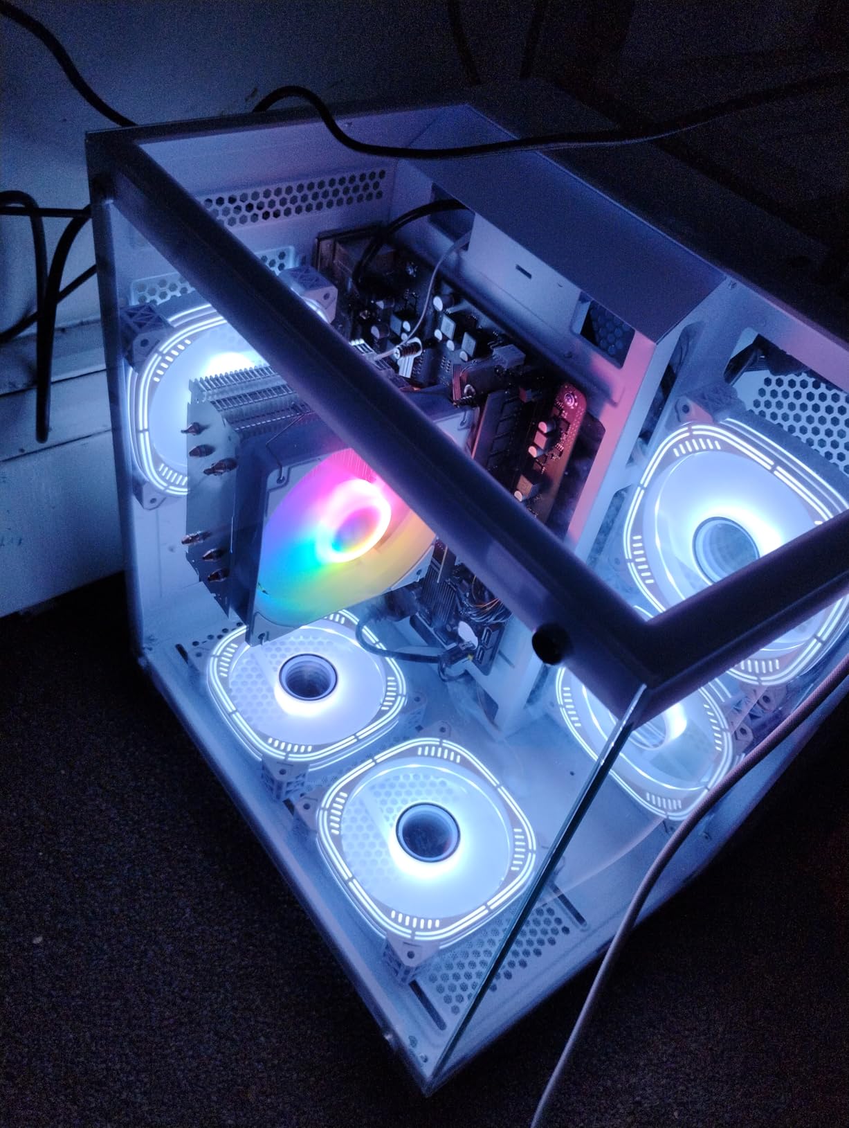 LXZ Gaming PC Desktop Computer, AMD Ryzen 5 5600GT, 16GB DDR4, 1TB NVME SSD, Prebuilt Tower PC with Integrated Graphics, WiFi, RGB Cooling Fans, for Home Office and Student, White Tempered Glass Case | 16GB DDR4, 1TB NVME SSD, Integrated Graphics, WiFi6, 7 ARGB Fans, for Home Office Student customer photo 2