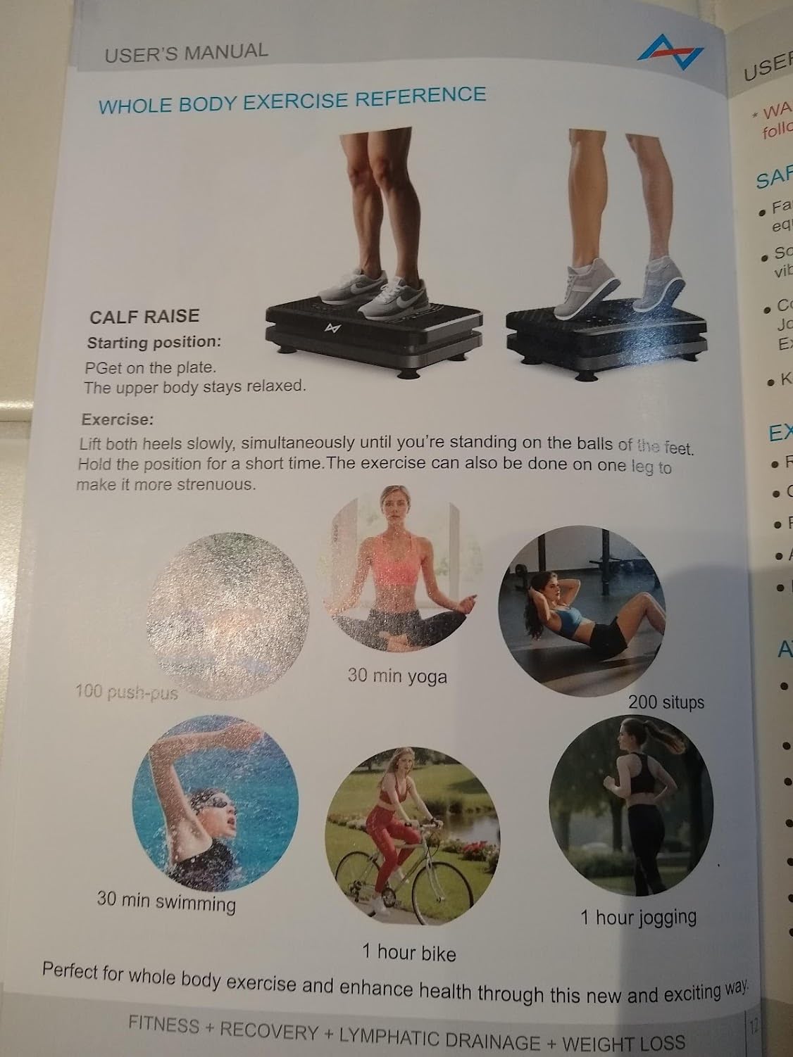 AXV Vibration Plate Fitness Platform Exercise Machine Vibrating Shaking Full Body Shaker Workout Vibrate Stand Shake Board Sport for Weight Loss Fat Burner for Gym Home Office customer photo 1