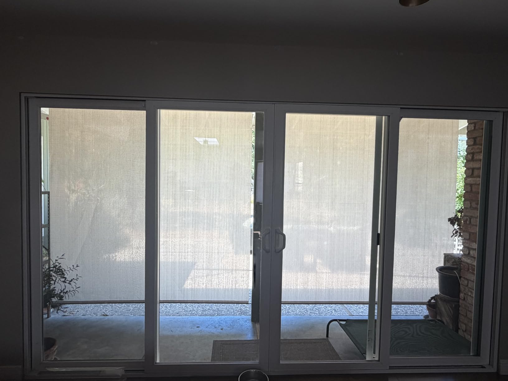 AOSKY Outdoor Roller Shades, Cordless Patio Shades Roll Up Outdoor Blinds | 96