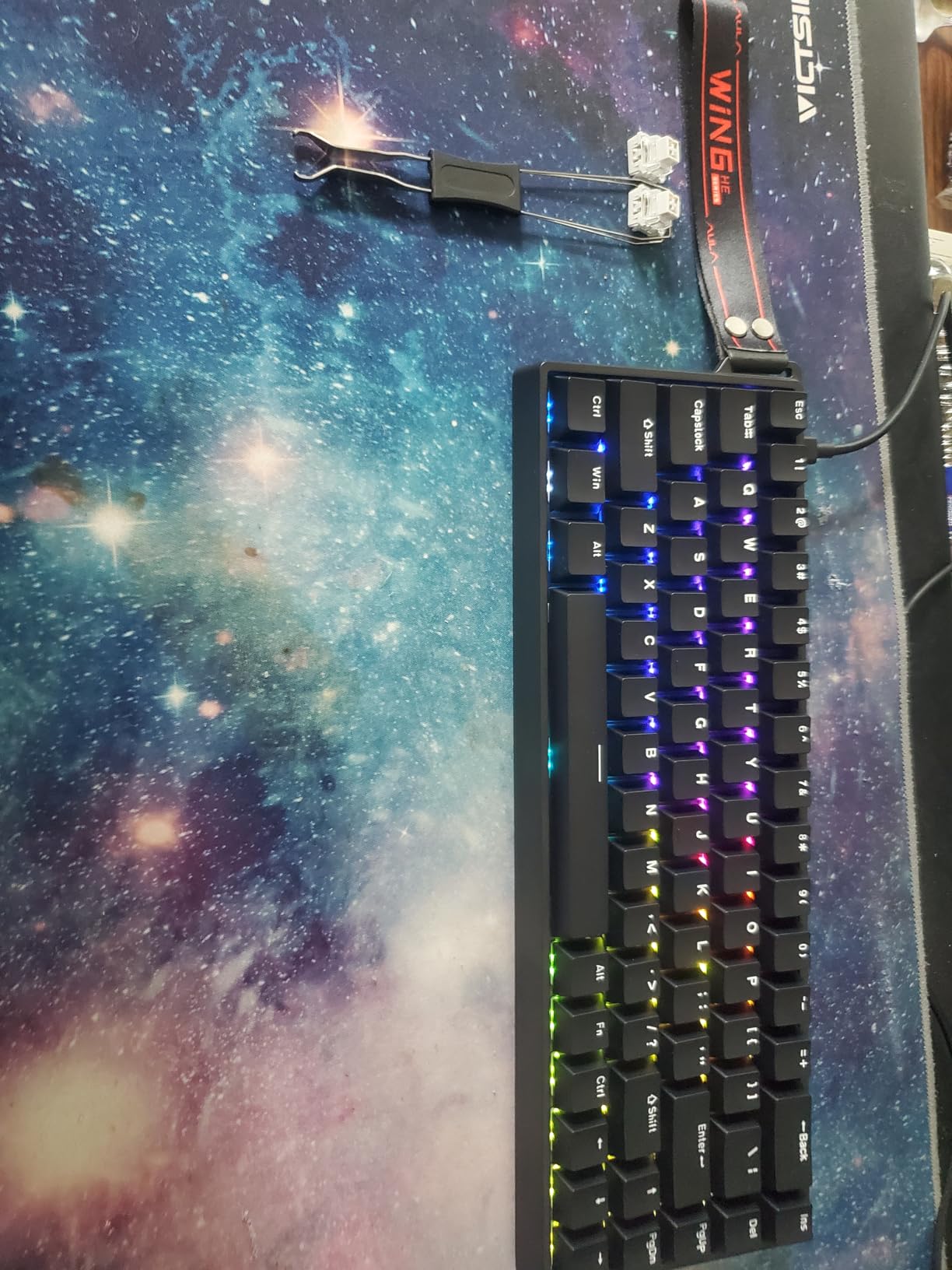 AULA WIN68 HE Mechanical Gaming Keyboard 60%, Hall Effect Magnetic Switch, Fast Trigger Mode Adjustable Actuation, 8000Hz Polling Rate, RGB Backlit, Wired Black Keyboard for Laptop/PC Gamer customer photo 1