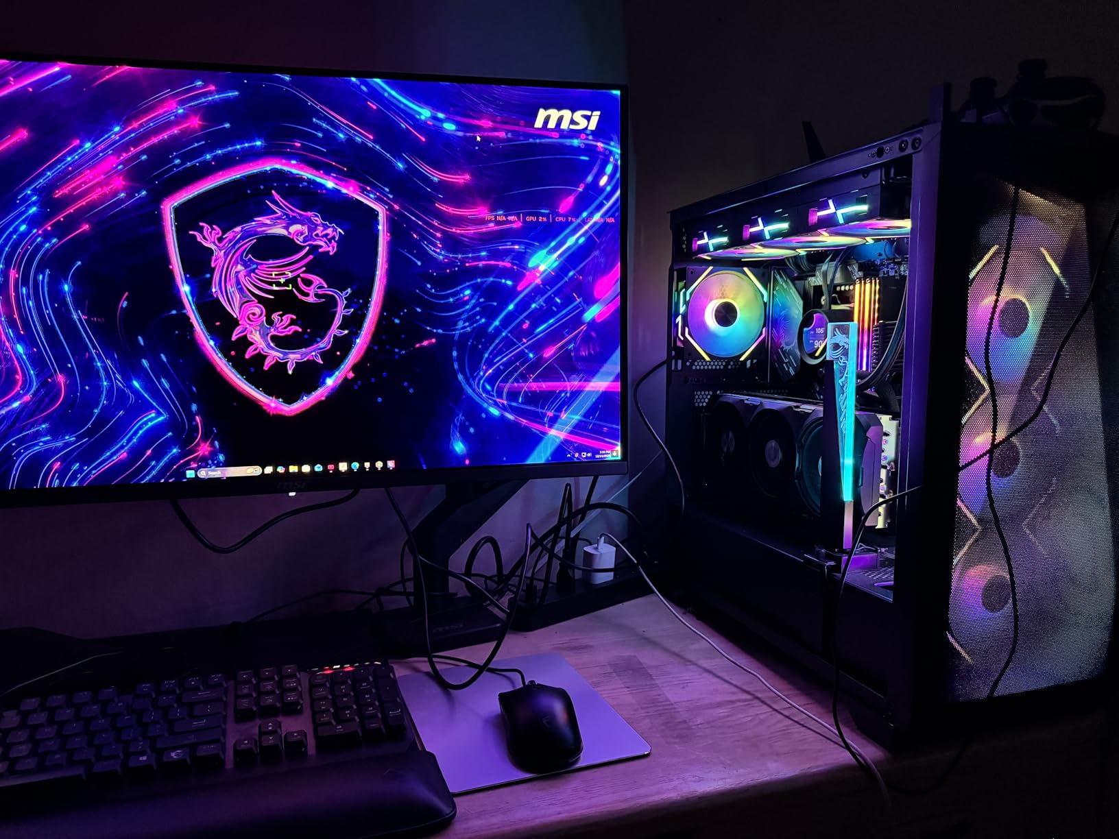 msi MPG 322URX QD-OLED 32-inch 3840 x 2160 (UHD) Computer Monitor, 240Hz, Adaptive-Synch, HDMI, DP Port, VESA Mountable, Tilt, Speaker, 0.03ms, Black customer photo 2