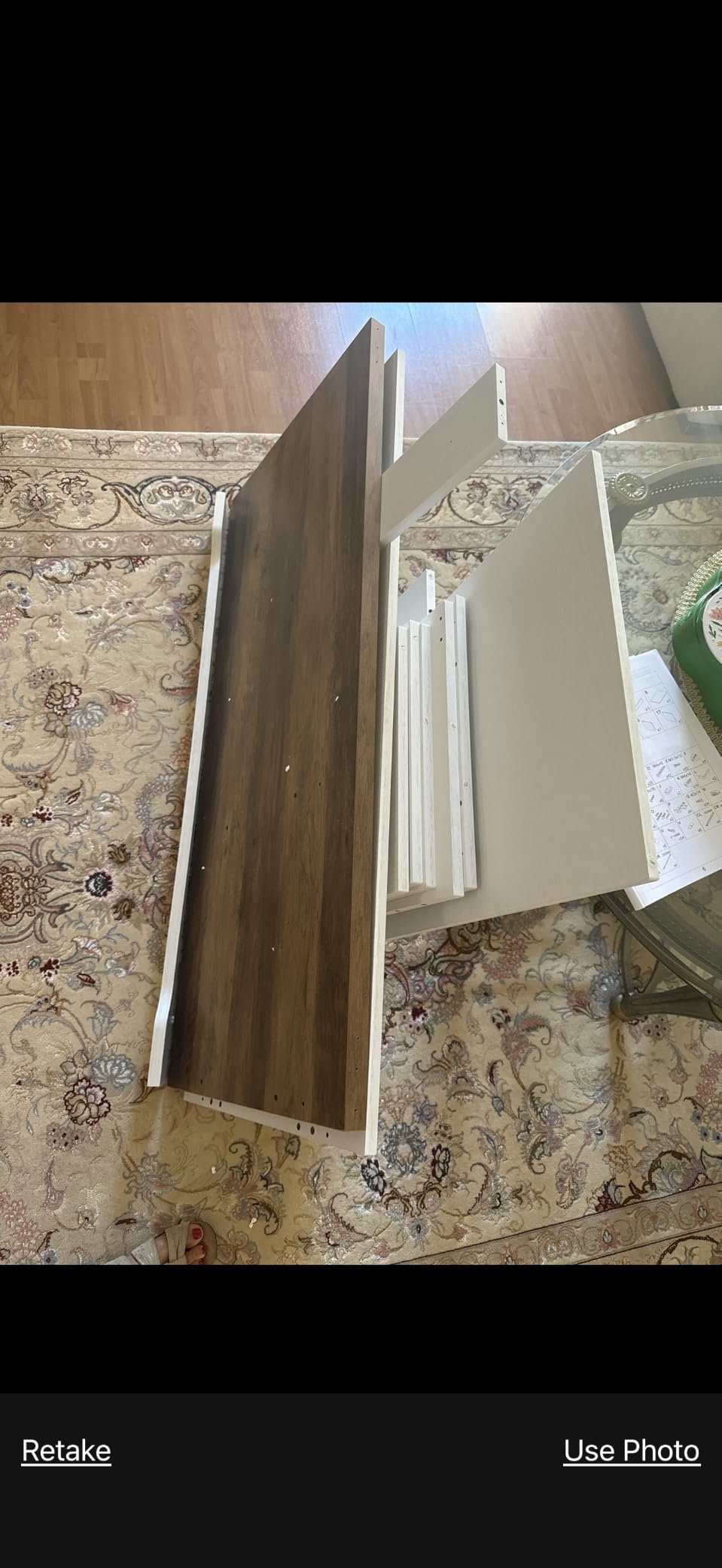 Brafab 2 Doors Wooden Armoire Wardrobe Closet with 2 Drawers, Natural customer photo 2