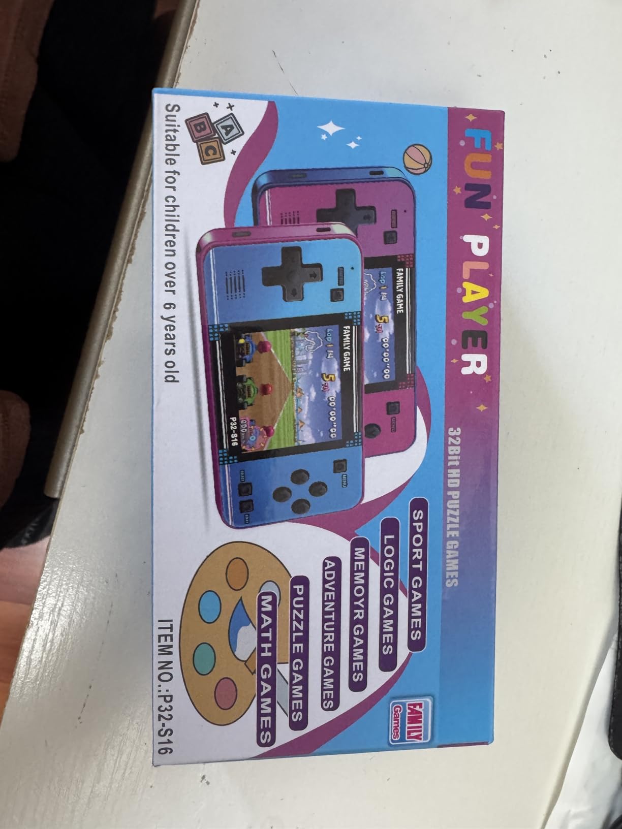 Handheld Game for Kids ,Built-in 220 32-bit Video Games, 3.0” IPS Screen, Rechargeable Portable Game , Travel Mini Arcade Electronic Toys Gift for Boys and Girls (Pink+Blue) customer photo 2