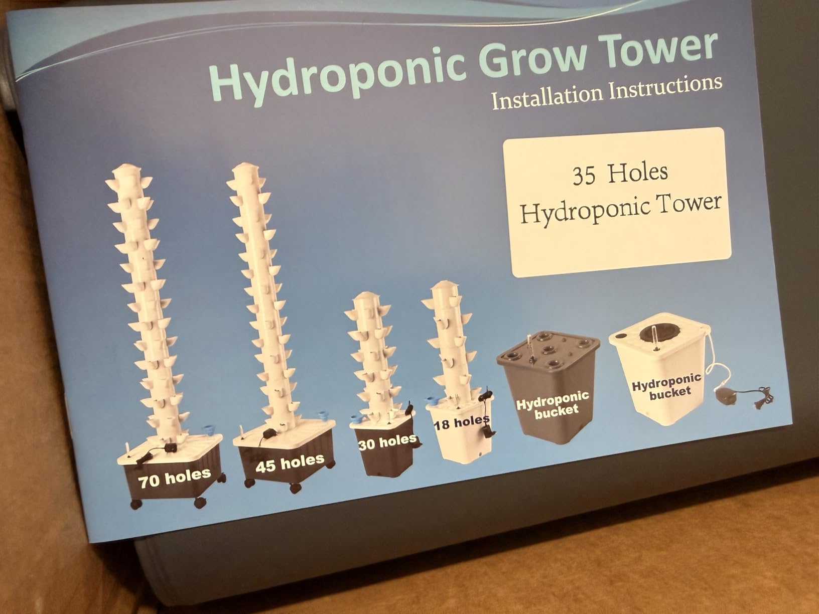 Hydroponics Tower Indoor Growing System Vertical Garden Planter Indoor Smart Garden Kit with Pump and Movable Water Tank Vegetable Plant Gift for Gardening Lover (35-Plants) customer photo 2
