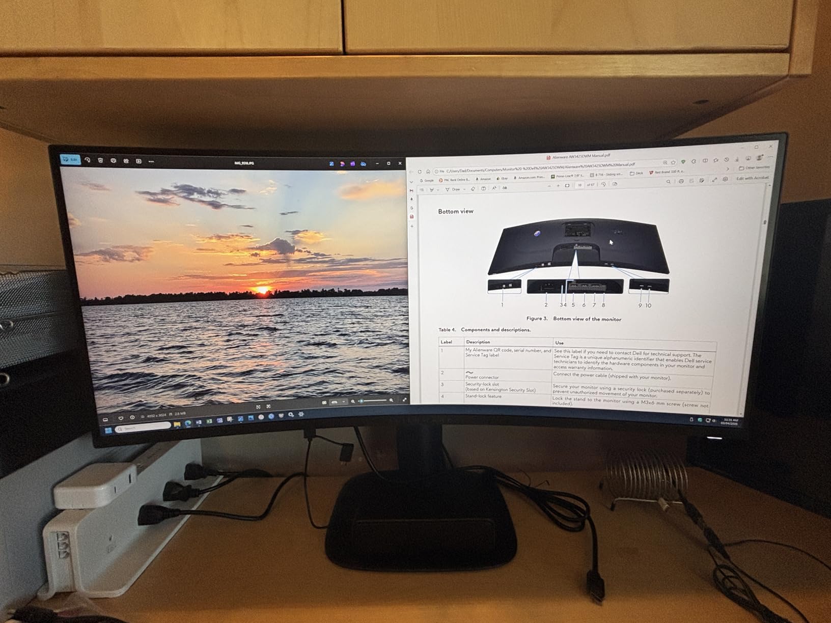 Alienware 34 Curved Gaming Monitor – AW3425DWM - 34-inch WQHD 180Hz 1ms Display, 1500R, AMD FreeSync Premium, VESA AdaptiveSync. customer photo 1