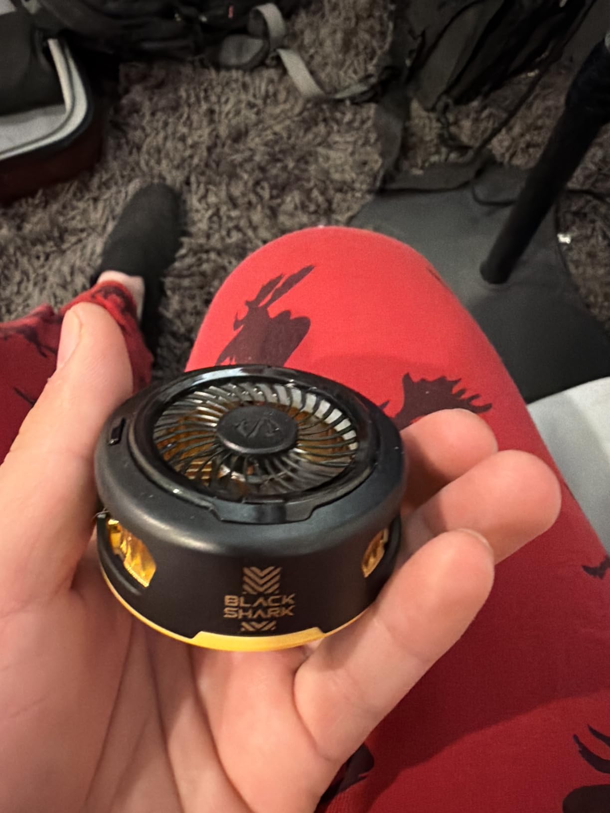Black Shark FunCooler 5 Magnetic Cell Phone Cooler for Gaming, Portable Mobile Phone Cooling Fan with RGB Light, Cellphone Radiator for iPhone Magnetic Series/Android/Tablet/iPad (Black) customer photo 2