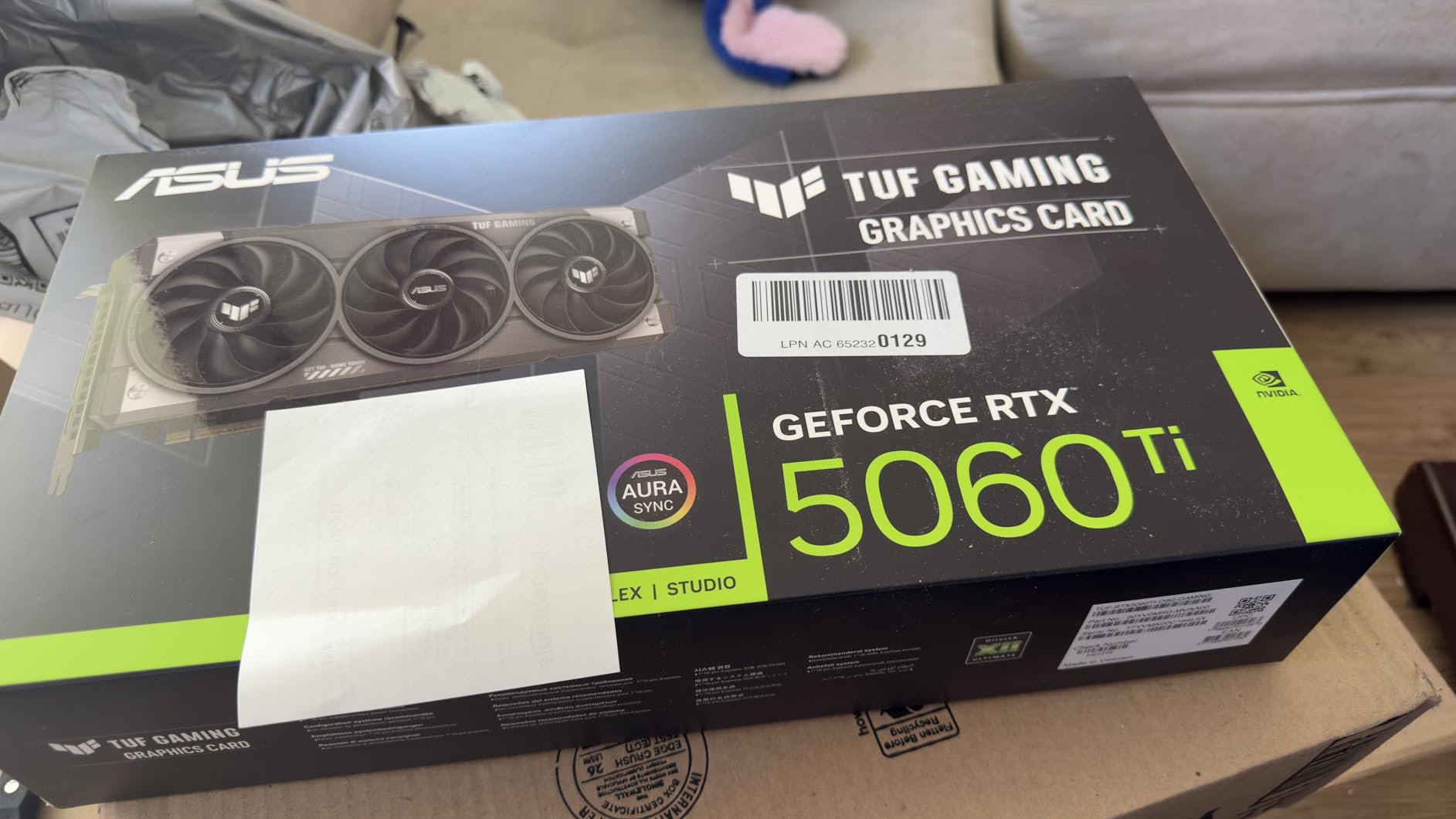 ASUS TUF Gaming GeForce RTX 5060 Ti 8GB GDDR7 OC Edition Graphics Card, PCIe 5.0 customer photo 1