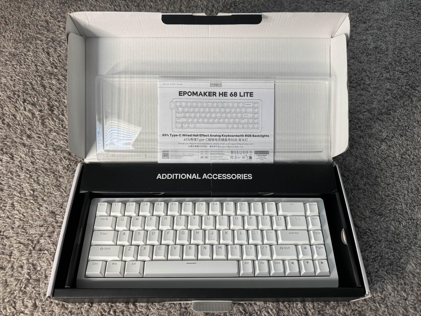 EPOMAKER HE68 Lite Hall Effect Gaming Keyboard, 8k Polling & 128K Scan Rate customer photo 1
