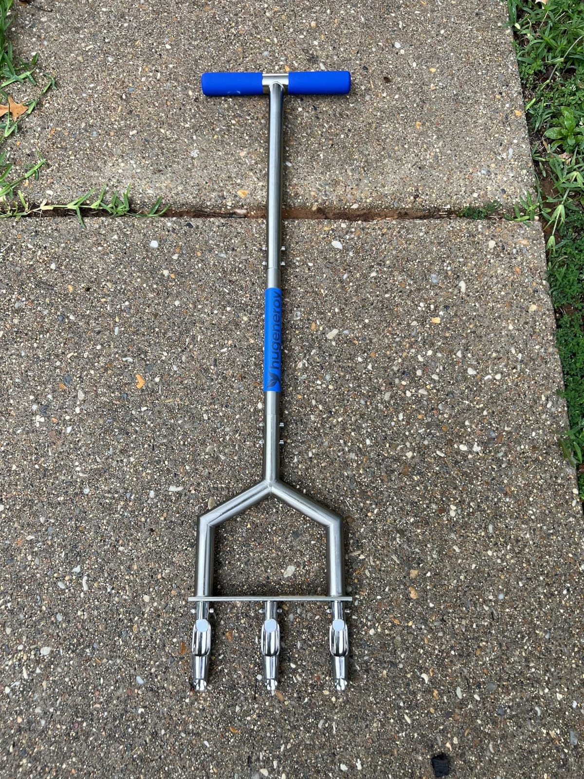 Heavy Duty Steel Hollow Tine Core Aerator for Clay Soil, Non-Clog - Orange customer photo 1
