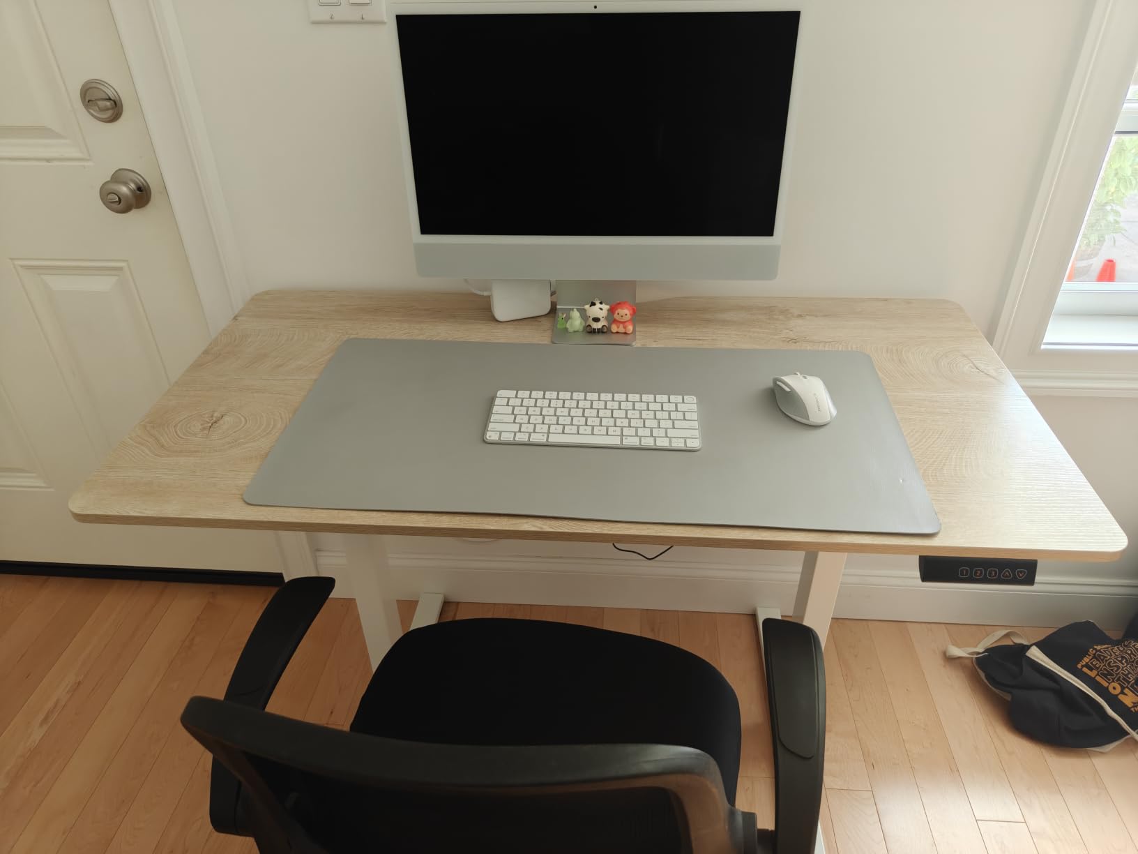 FEZIBO Standing Desk 48 × 24 Inch Electric Height Adjustable, Maple customer photo 2