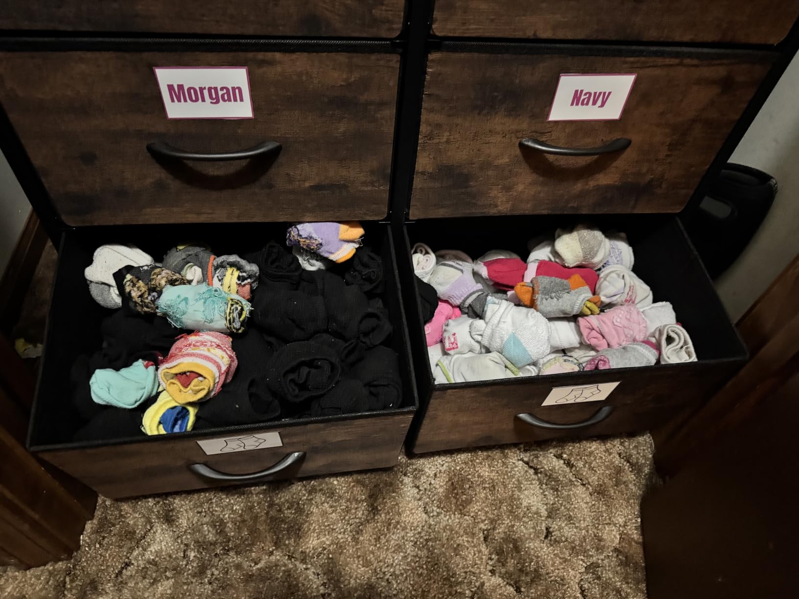 SONGMICS Dresser for Bedroom, Tall Dresser with 4 Fabric Drawers customer photo 1