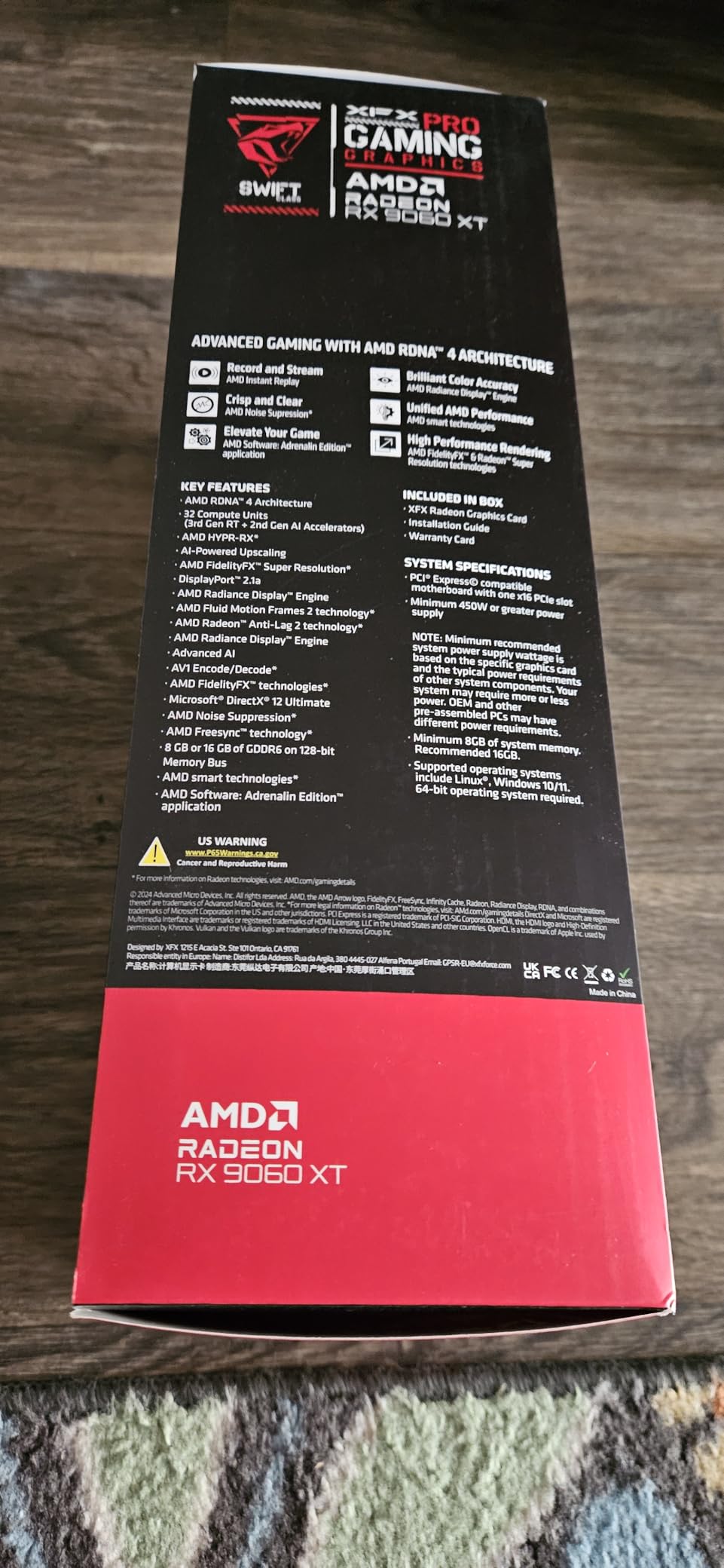 XFX Swift AMD Radeon RX 9060 XT OC Gaming Edition with 16GB GDDR6 HDMI 2xDP, RDNA 4 RX-96TSW16BQ, Graphics Card, Compatible with Desktop PCs customer photo 1