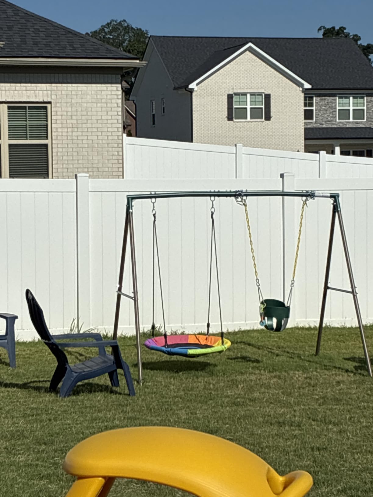 Trekassy 440lbs Swing Sets for Backyard, 2 Seat Saucer & Belt Swing customer photo 2