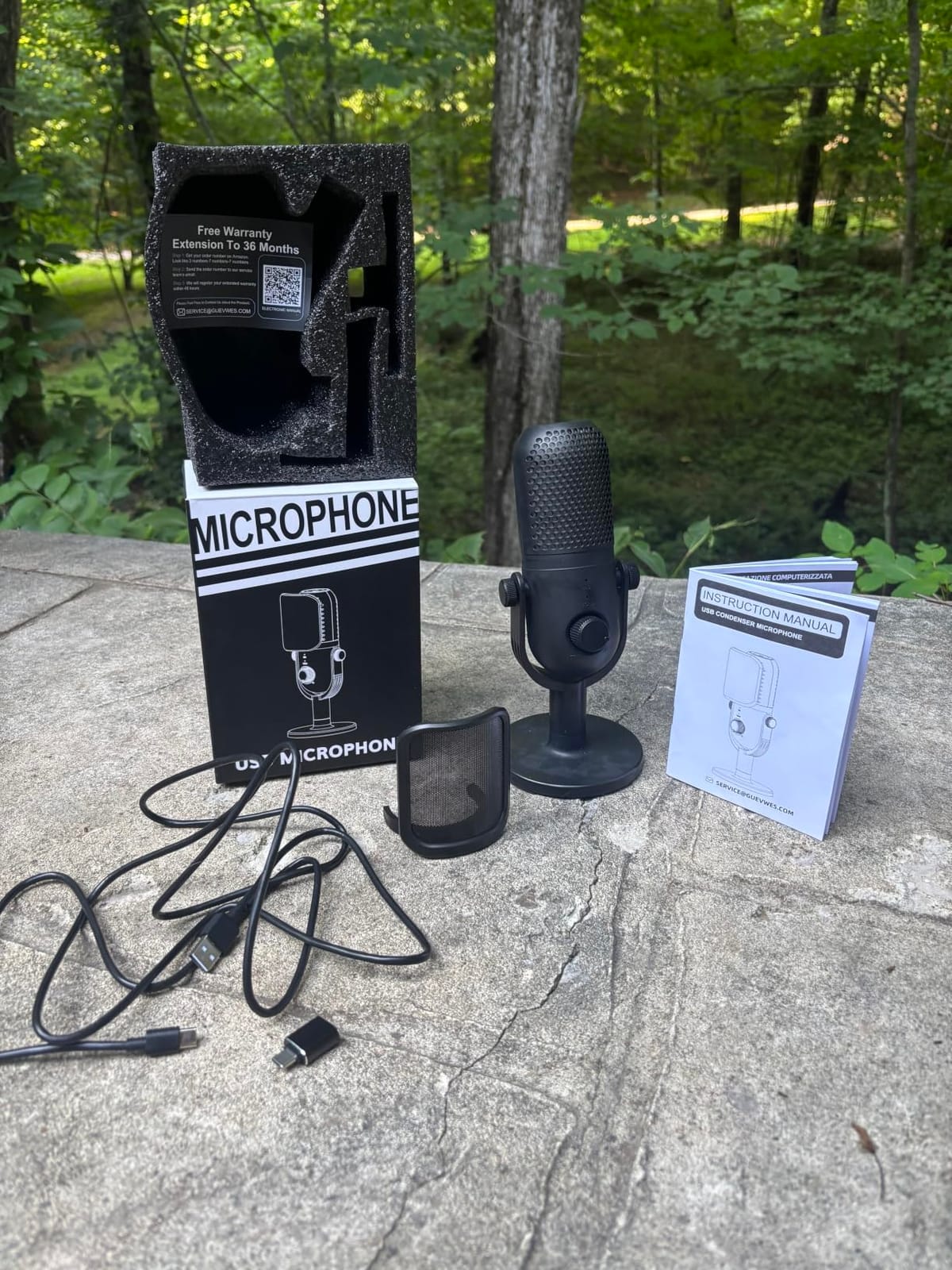 USB Microphone for PC Gaming: Condenser Microphone RGB for Gamer with Stand Mic - Recording Mic for Computer&Laptop with Qiuck Mute - Desk Podcast Mic for Podcast & Singing & Streaming & Youtube Black customer photo 2