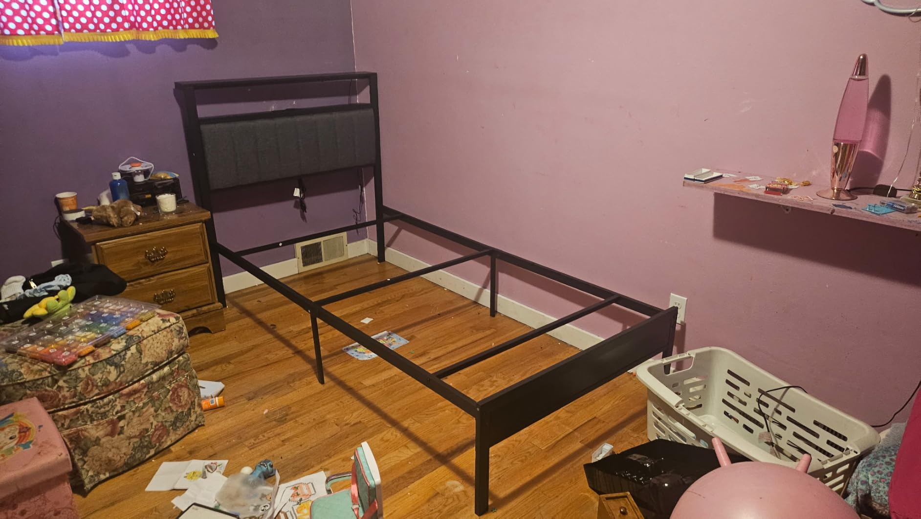 Furnulem Queen Bed Frame with Storage Drawers and Upholstered Headboard customer photo 2