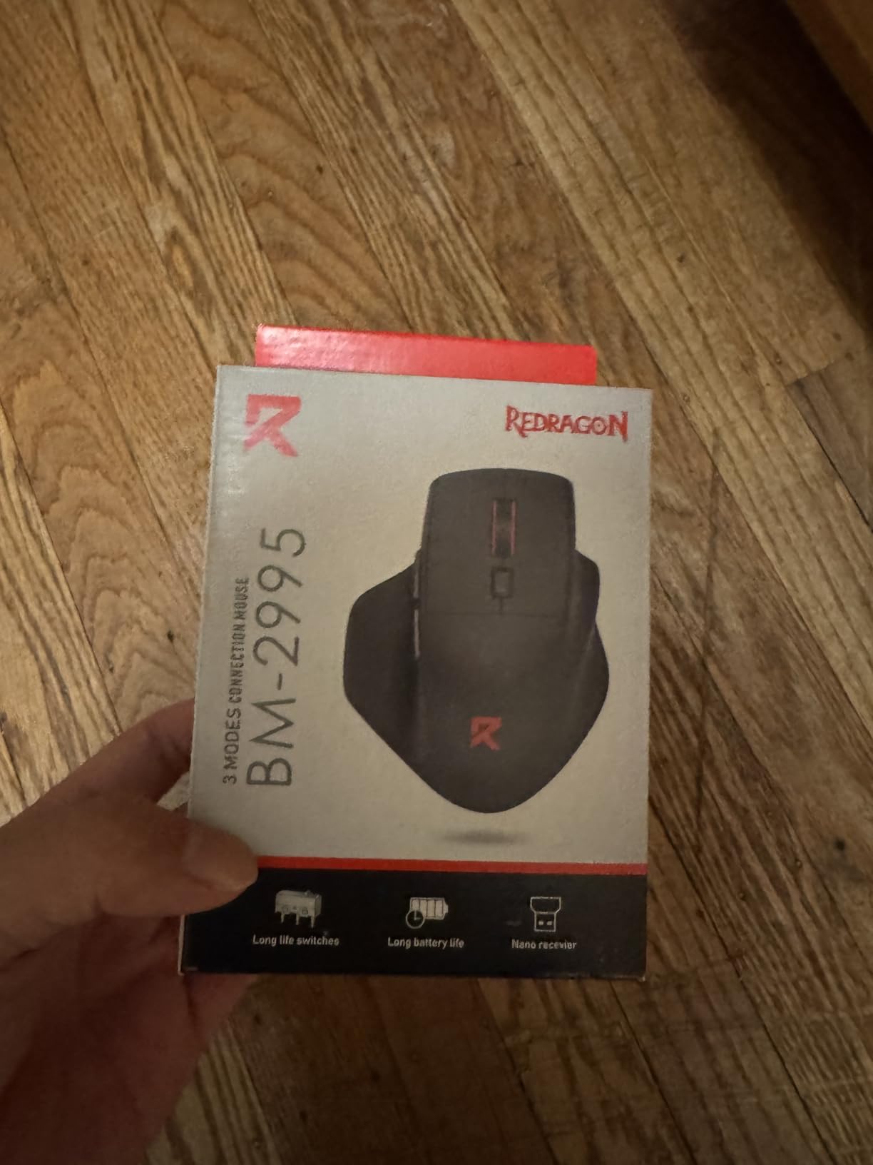 Redragon Large Wireless Gaming Mouse for Big Hands, Tri-Modes 2.4G/Bluetooth/Wired Rechargeable Ergo RGB Mouse with 2 Side Buttons, 6 Backlit Modes, Programmable Macro Gamer Mouse customer photo 1
