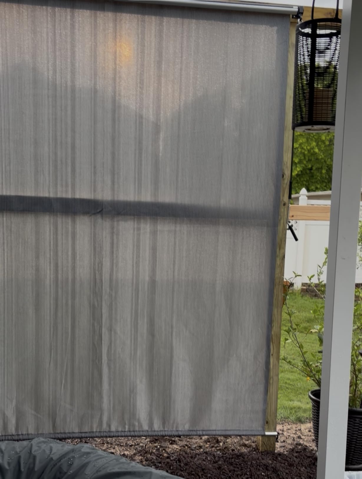 Outdoor Roller Shade,Patio Blind Roll Up Shade Exterior Cordless-10'W x 8'H customer photo 2