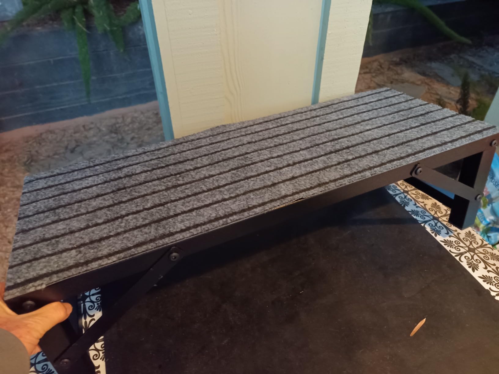 RV Steps with Handrail, 2 Step Hot Tub Steps with Non-Slip Mats customer photo 2