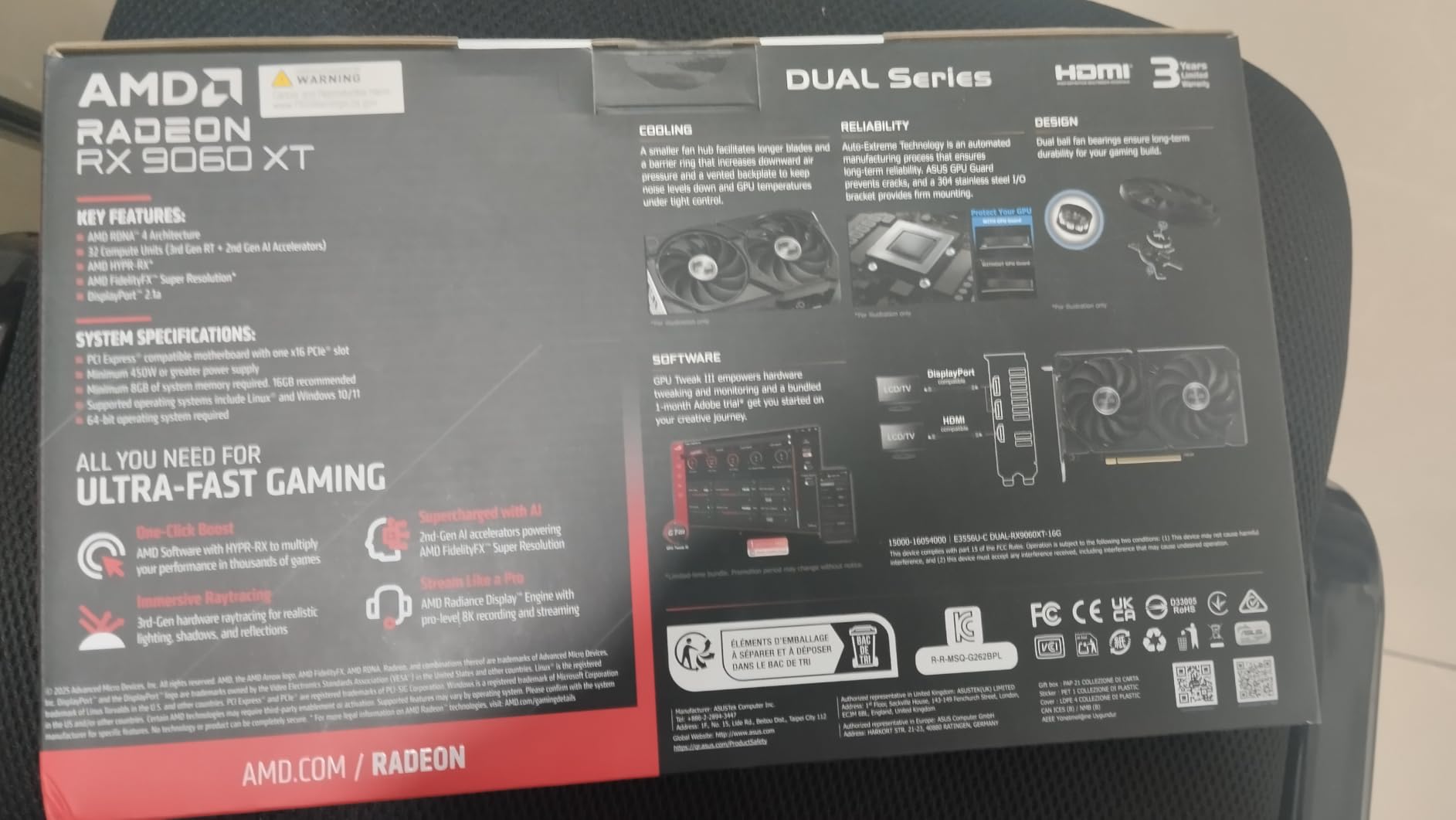 ASUS Dual Radeon RX 9060 XT 16GB GDDR6 Gaming Graphics Card customer photo 2