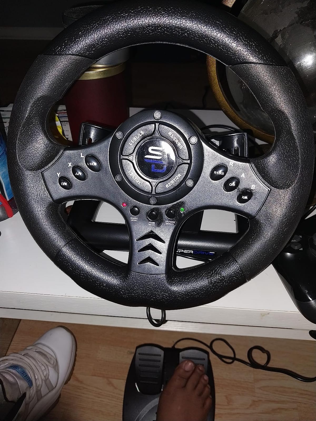 SUBSONIC Racing GT5 RGB Gaming Steering Wheel PS5 & PC – 270° Pedals customer photo 2