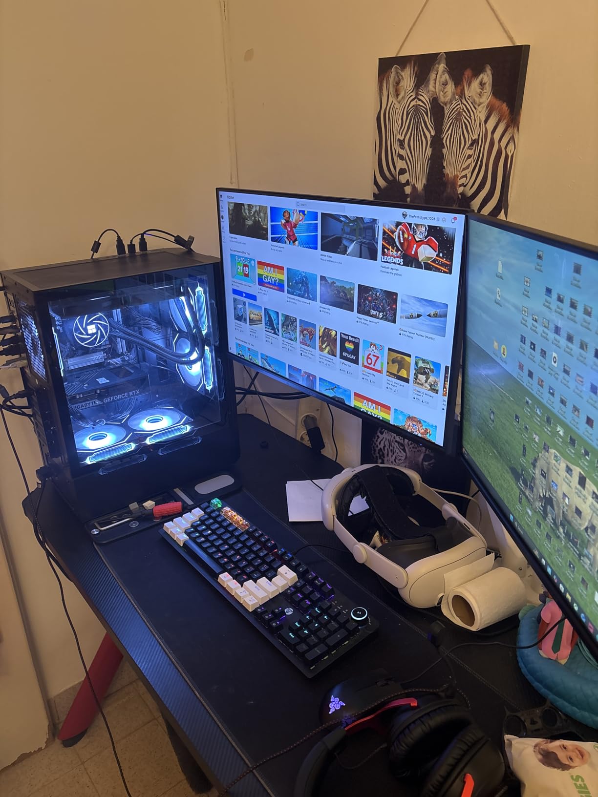 Prebuilt Gaming Desktop PC, AMD Ryzen 5 5500, GeForce RTX 3050 6GB,16GB DDR4 3200MHz RAM, 1TB NVMe SSD, ARGB Air Cooling, Wi-Fi,Tower Computer for Gaming, Streaming, Editing customer photo 1
