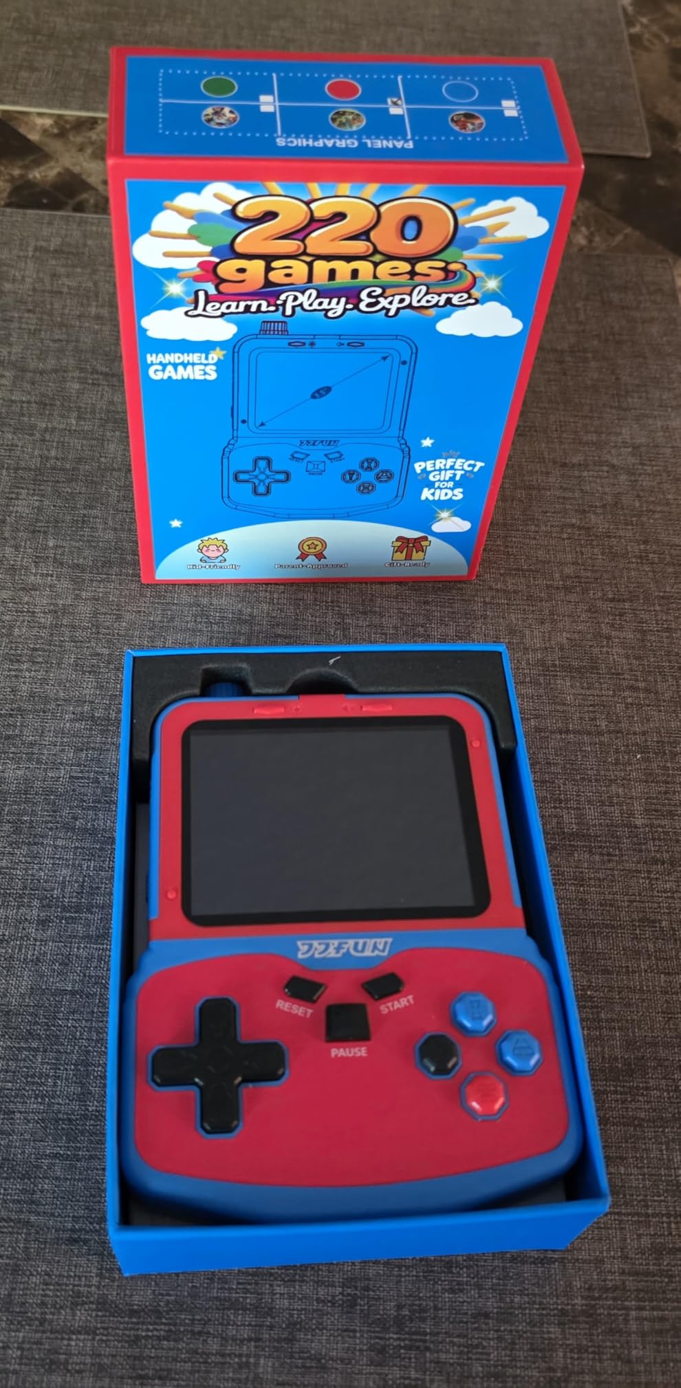 Handheld Game Console for Girls, 220 Retro Games Built-in, 3.5'' HD IPS Screen, Rechargeable Mini Portable Video Game Player for Travel & Car Trips, Gift for Kids (Rose Red) customer photo 1