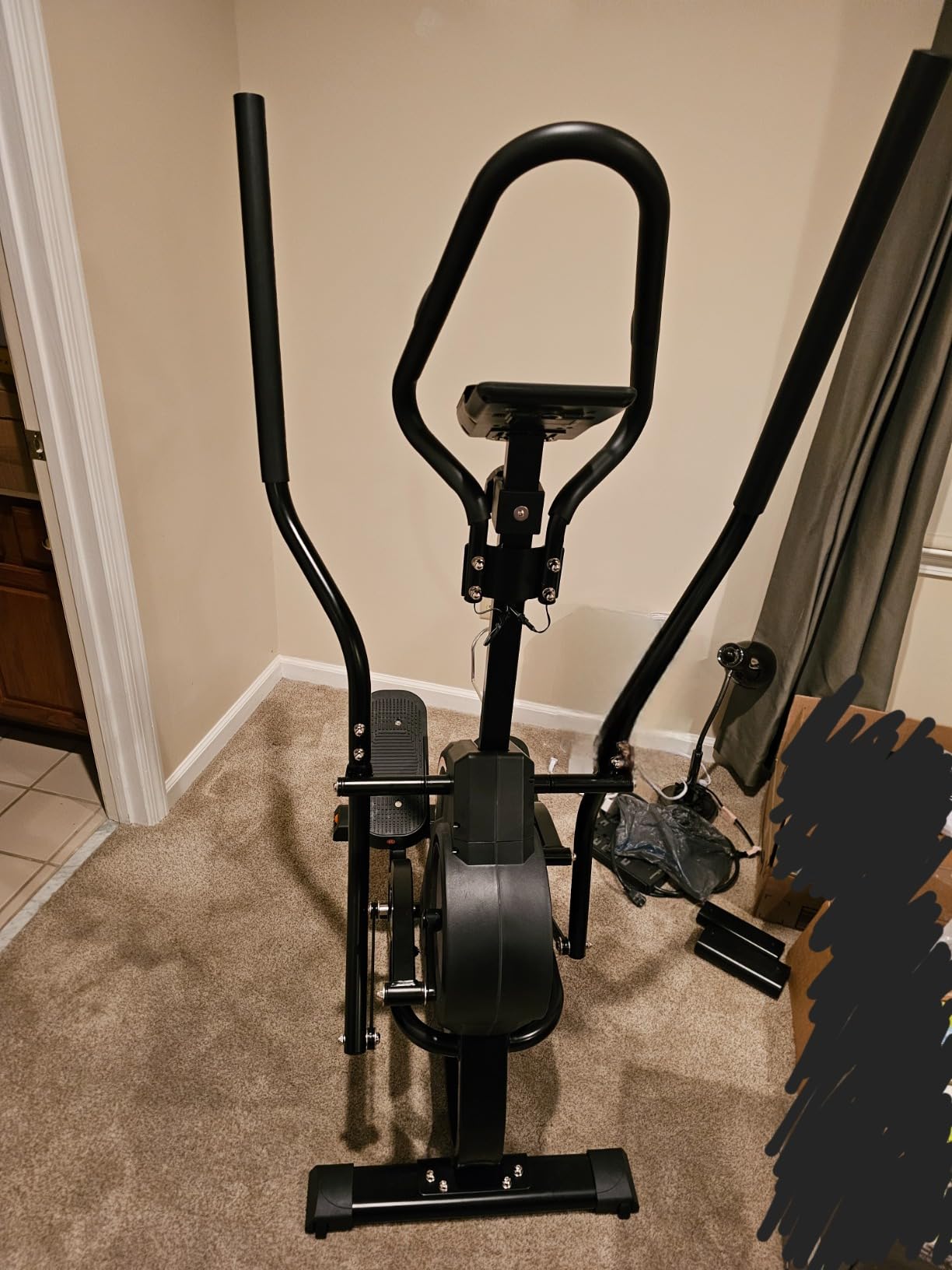 YOSUDA Foldable Elliptical Exercise Machine for Home, Compact Design | Compact Elliptical for Small Spaces, 2 sq ft Footprint, 16-Level Magnetic Resistance, 15 inch Stride, 350 lb Capacity customer photo 1