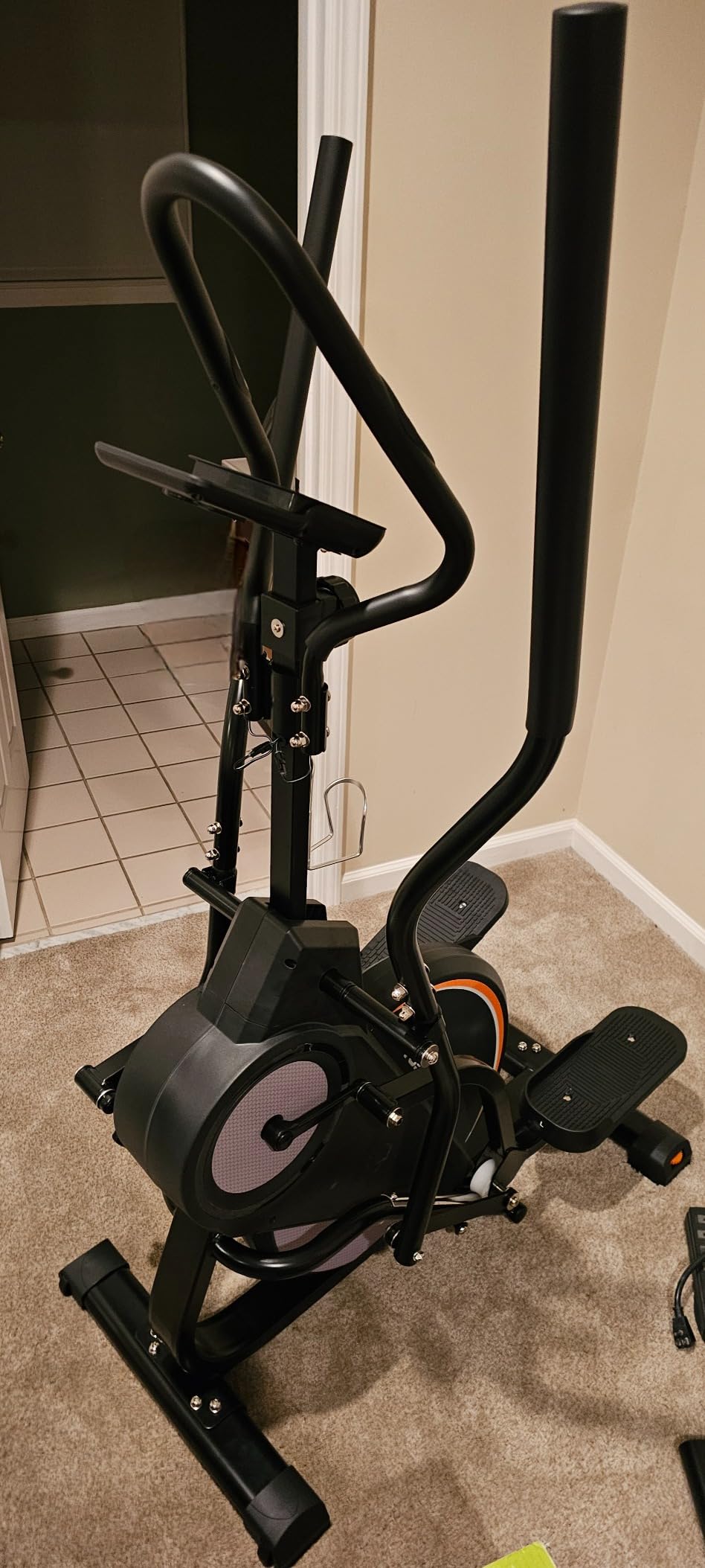 YOSUDA Foldable Elliptical Exercise Machine for Home, Compact Design | Compact Elliptical for Small Spaces, 2 sq ft Footprint, 16-Level Magnetic Resistance, 15 inch Stride, 350 lb Capacity customer photo 2