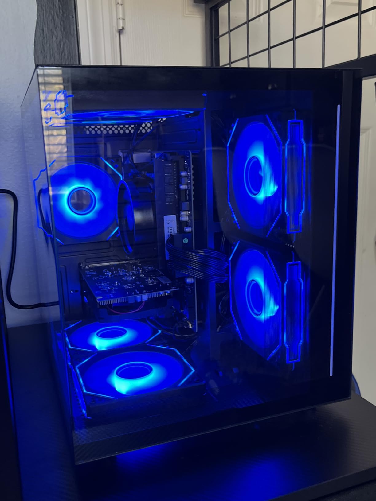 suevery Prebuilt Desktop Computer Gaming PC Black | DDR4 16G Memory, 512G SSD, AMD Ryzen5 6Cores 3.6G Up to 4.1G, Radeon 4G Graphics Card, Wi-Fi6 Home Pro 4K customer photo 2