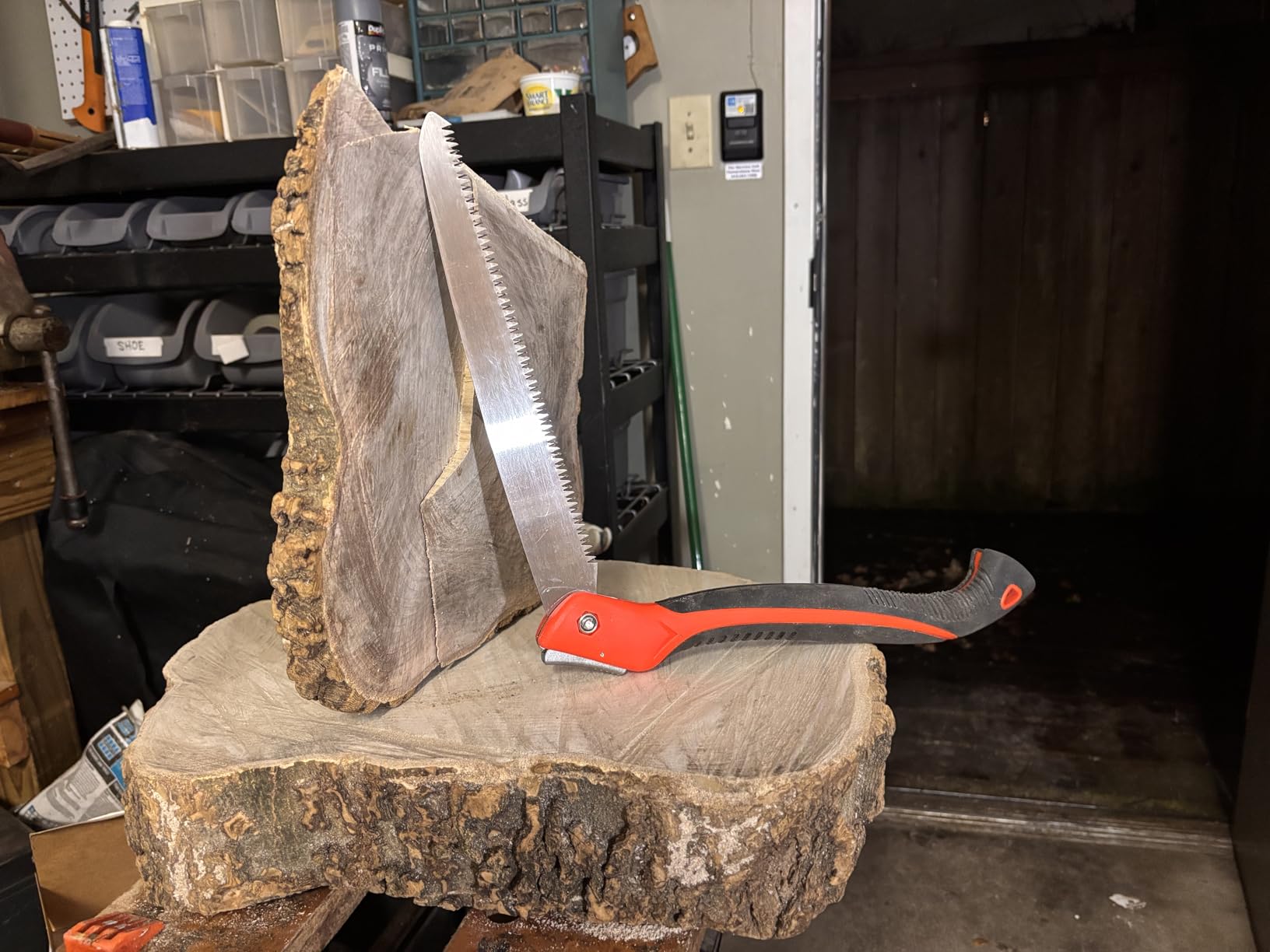 Folding Camping saw 14 Inch - Heavy Duty Pruning Saw with Triple-Cut SK5 Blade, 7 TPI Razor Teeth for Tree Trimming, Wood Cutting, Camping, Bushcraft, and Gardening customer photo 2