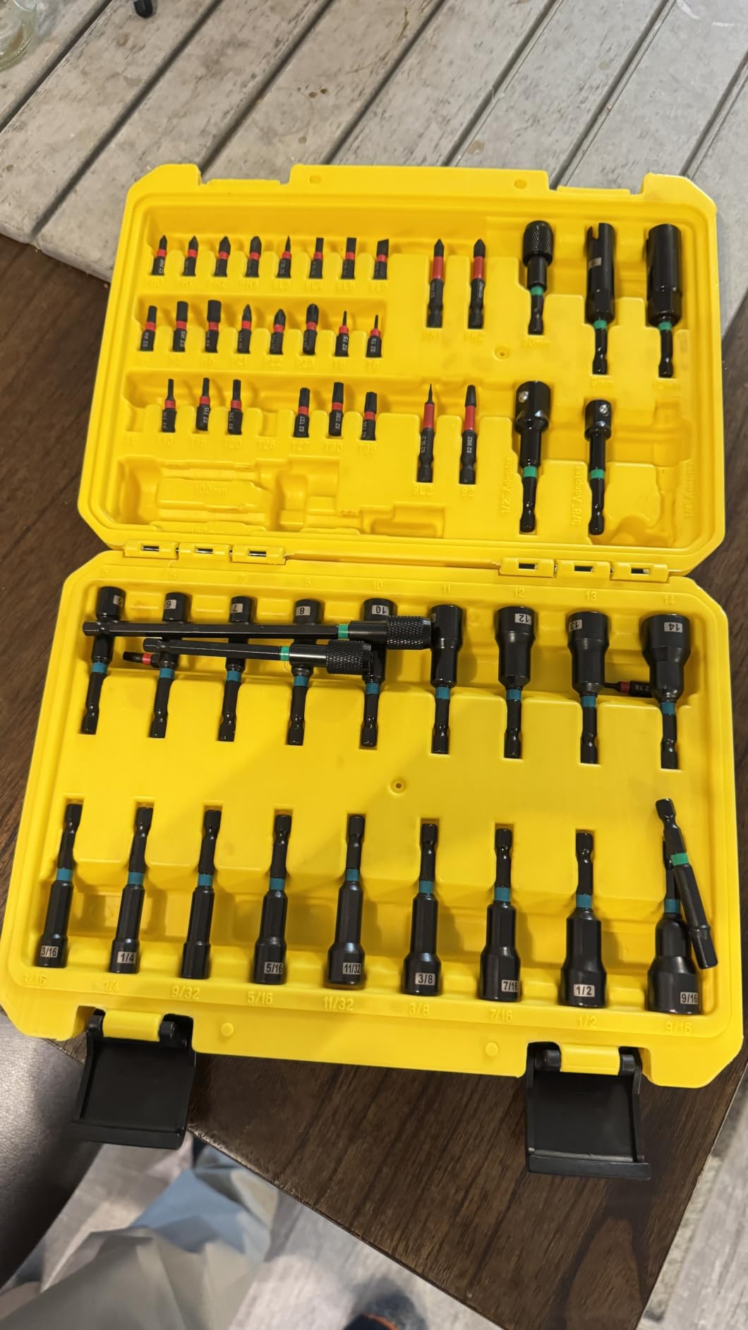 80PCS Magnetic Impact Nut Driver Set, Metric & SAE Socket Set, Storage Box, Wing Nut Driver, Bit Holder, Universal Sockets, Quick Release Extension, Power Bits, 1/4'' Quick Change customer photo 1