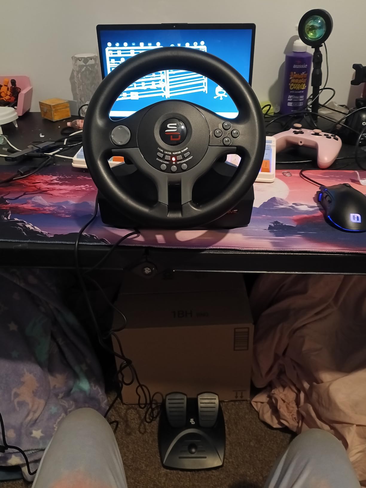 SUBSONIC Racing 220 RSX RGB Gaming Steering Wheel Switch 2 PS4 Xbox & PC customer photo 1