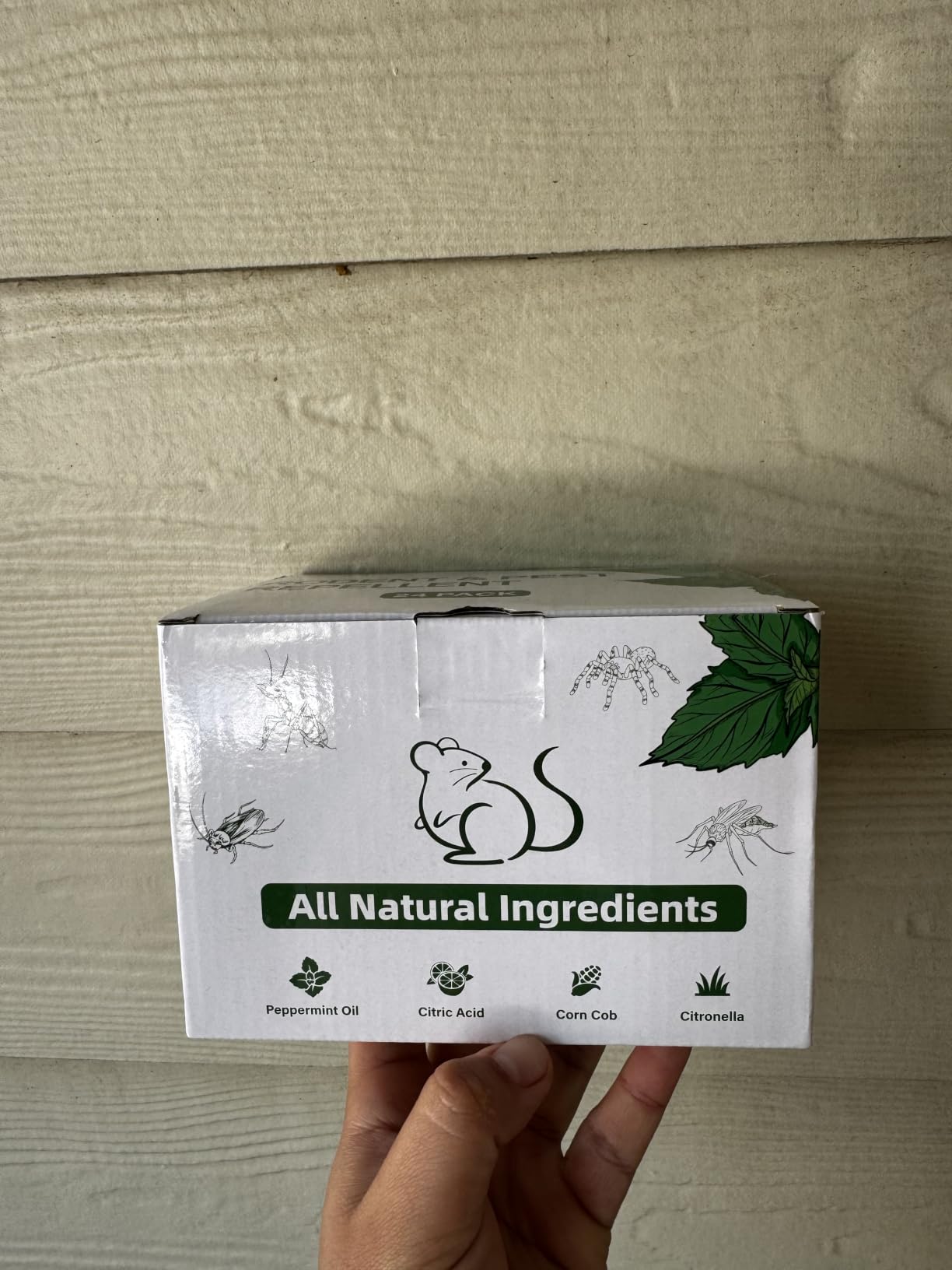 Pest Rodent Repellent, 24 Pack Peppermint Oil Repellent for Mouse Rats Spider Roach Ant Squirrel Pest Control Indoor & Outdoor, Natural Mice Deterrent Replace Trap Poisoning Family & Pet Safe Green customer photo 2