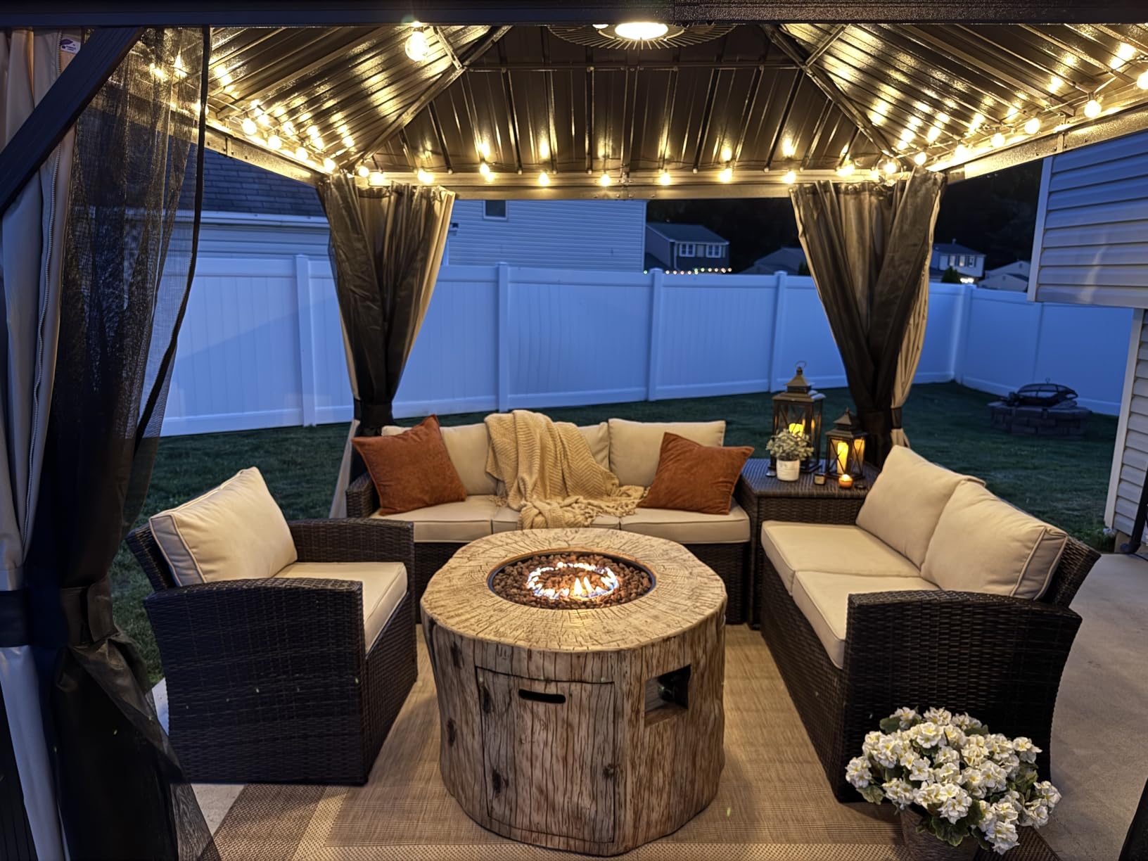 PURPLE LEAF Outdoor Hardtop Gazebo 8' x 12' Galvanized Steel Aluminum Frame customer photo 1