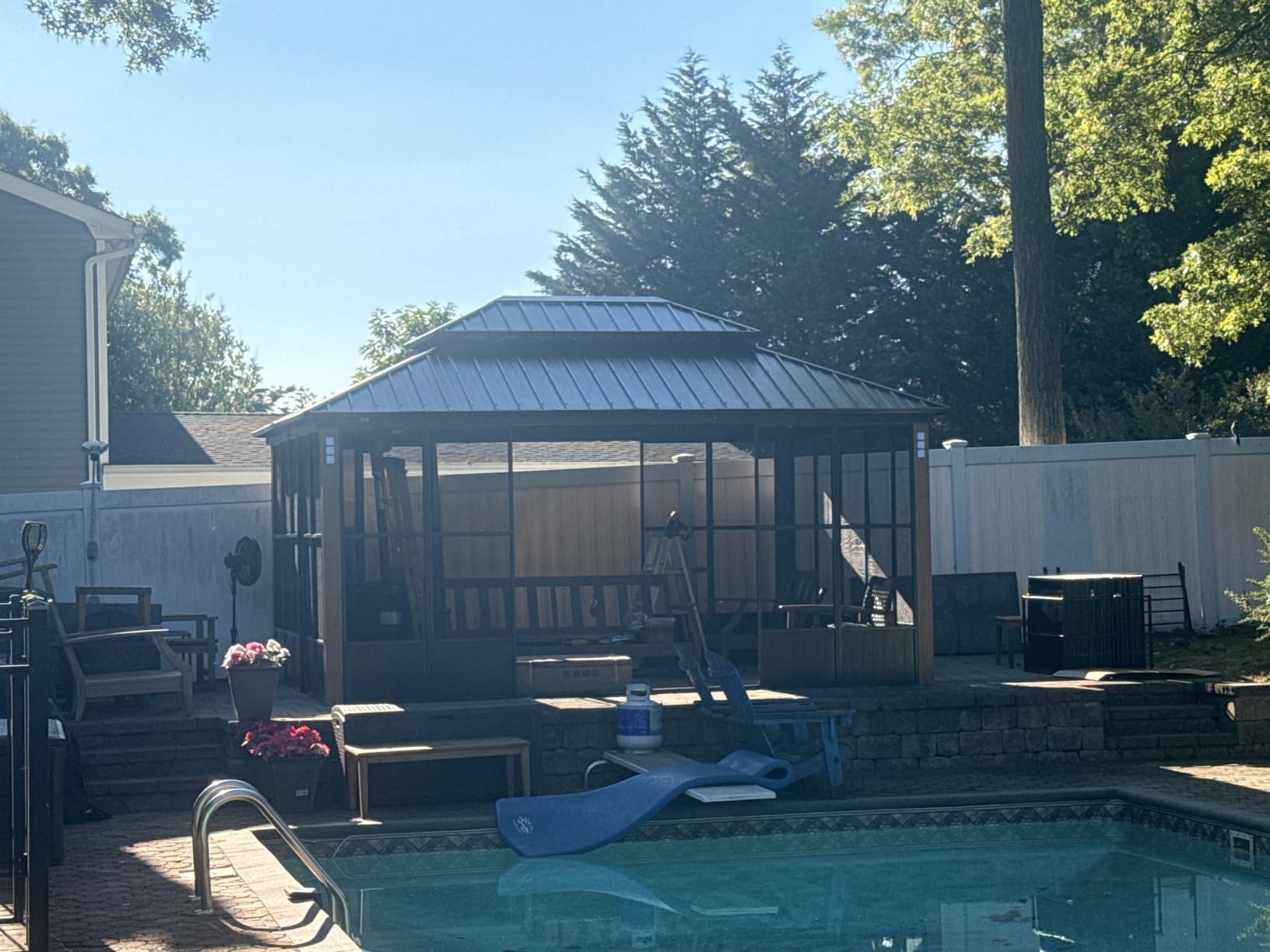 PURPLE LEAF Outdoor Hardtop Gazebo 8' x 12' Galvanized Steel Aluminum Frame customer photo 2
