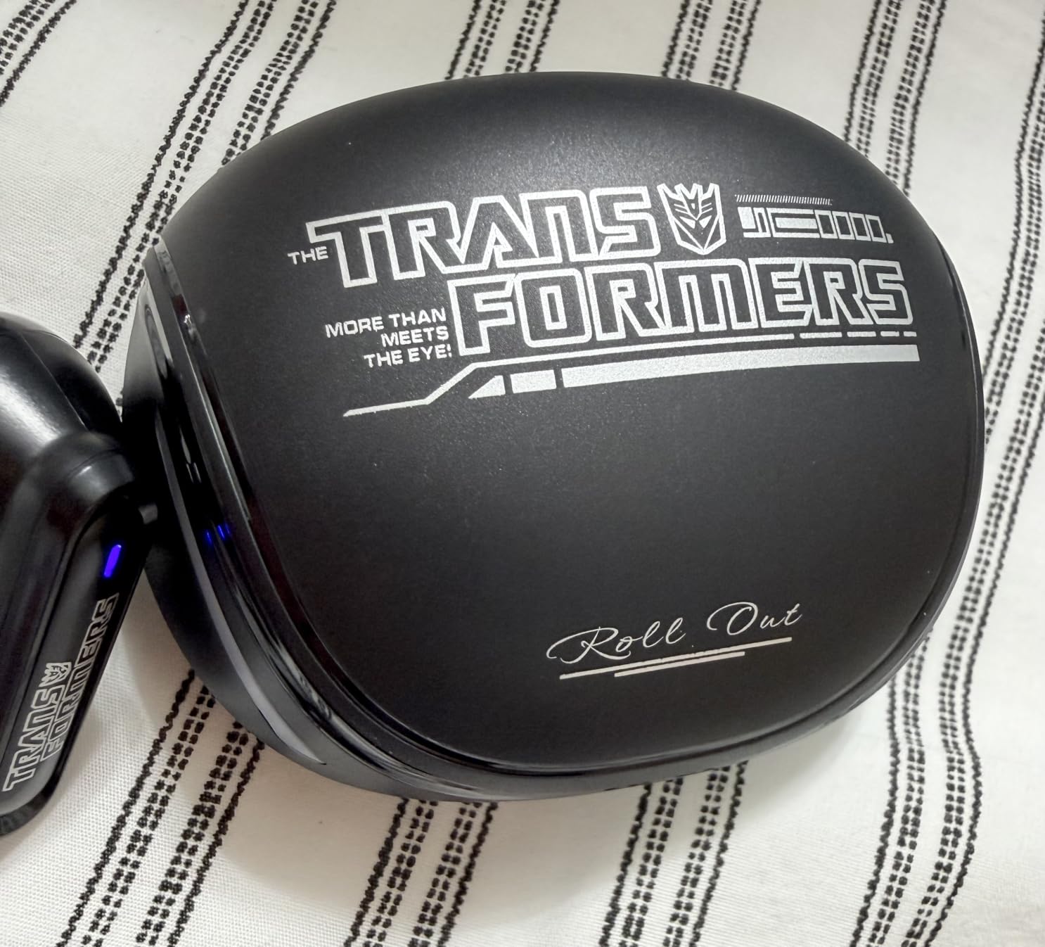Transformers Official Bumblebee Wireless Gaming Earbuds, Bluetooth 6.0 Headphones, Open Mech Case with LED Lights, 24H Battery, IPX3 Waterproof, in-Ear Headphones for iPhone Android - Black customer photo 2
