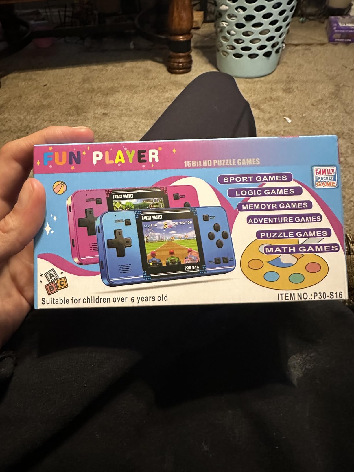Handheld Game for Kids -Preloaded 220 Retro Video Games, Portable Gaming Player with Rechargeable Battery 3.0
